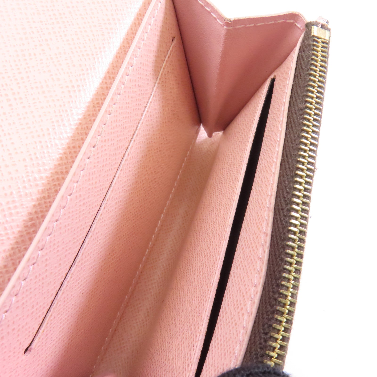 LOUIS VUITTON Damier Rosalie Coin Purse金扣零錢包棕色/粉紅色