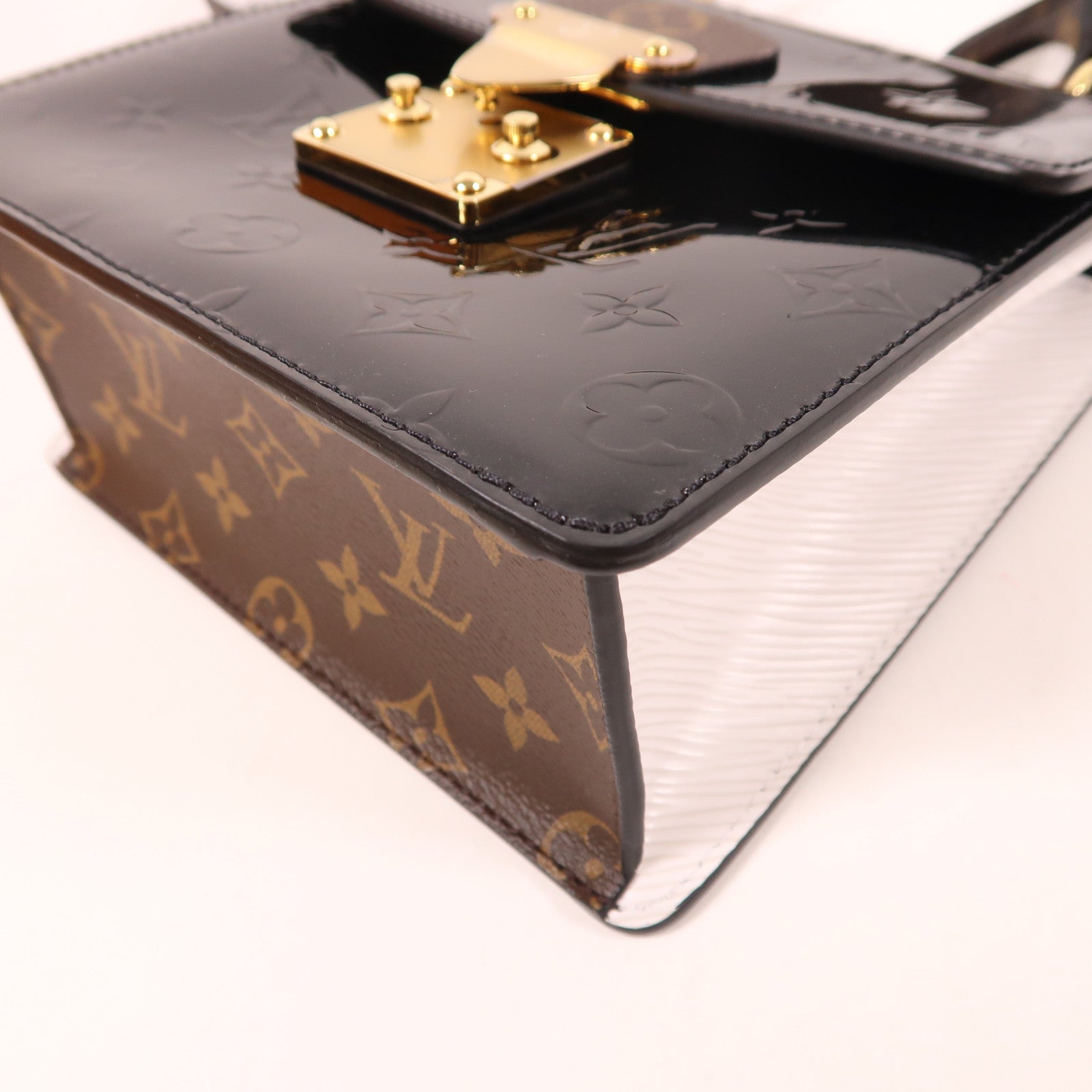 LOUIS VUITTON LV GHW Spring Street 2 Way Shoulder Bag M90375 Monogram Epi Vernis