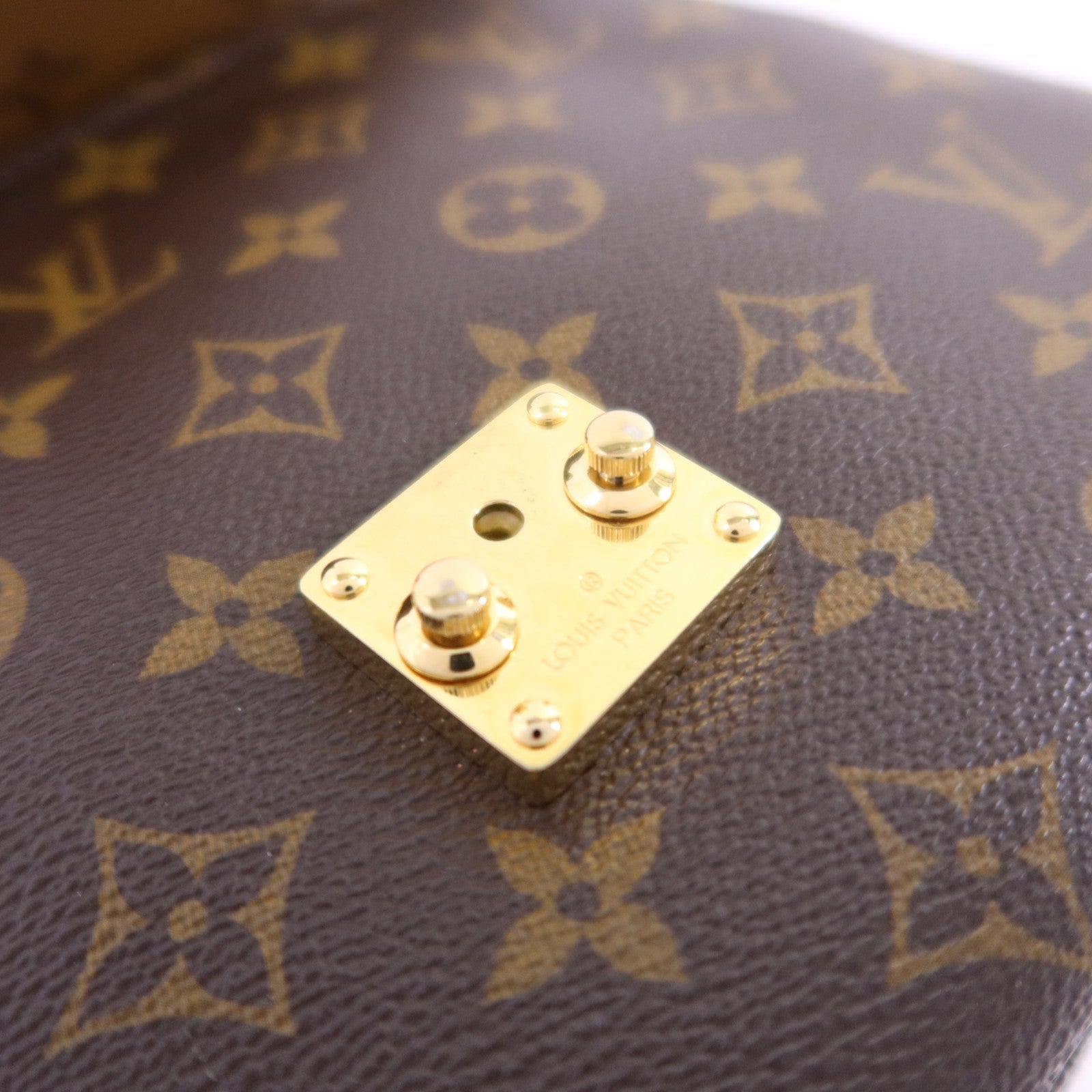 LOUIS VUITTON Monogram Reverse Pochette Metis金扣手挽肩背兩用袋