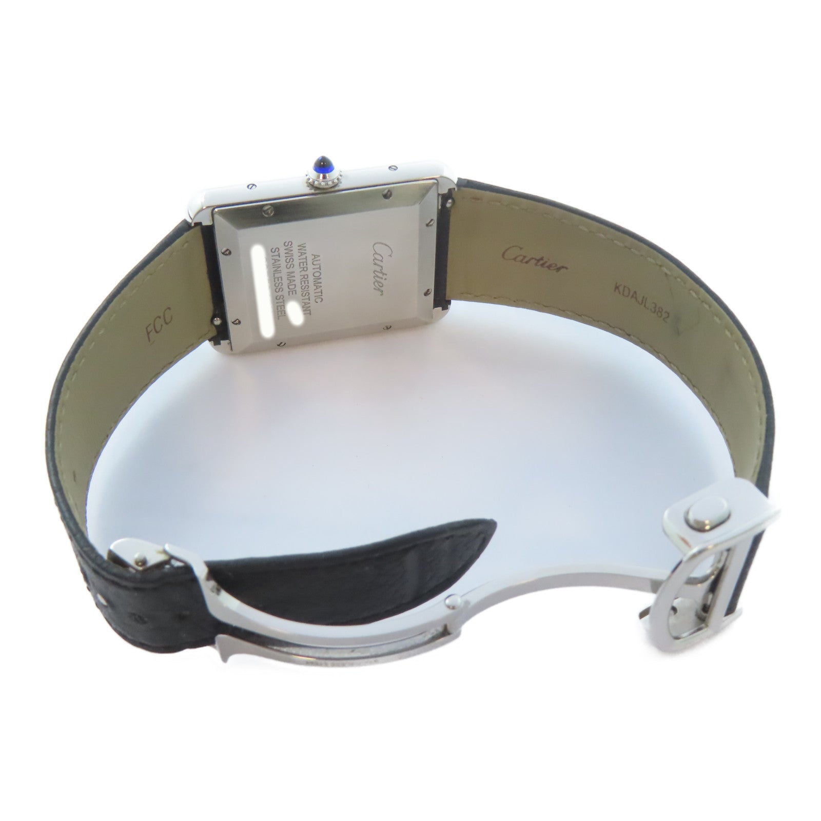 CARTIER Must Tank不鏽鋼手錶自動機芯白色