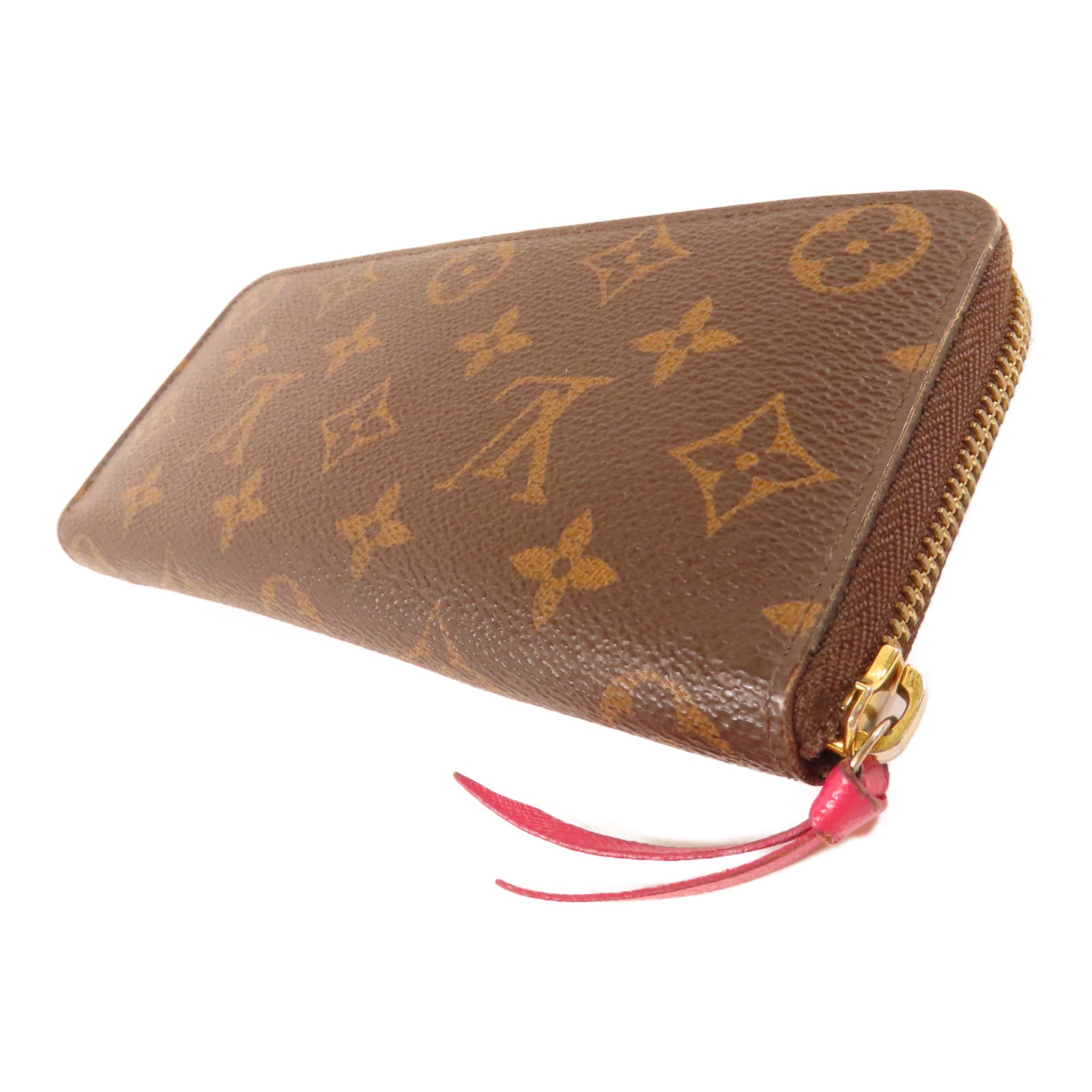 LOUIS VUITTON Monogram Clemence Long Wallet金扣長錢包棕色/紅色