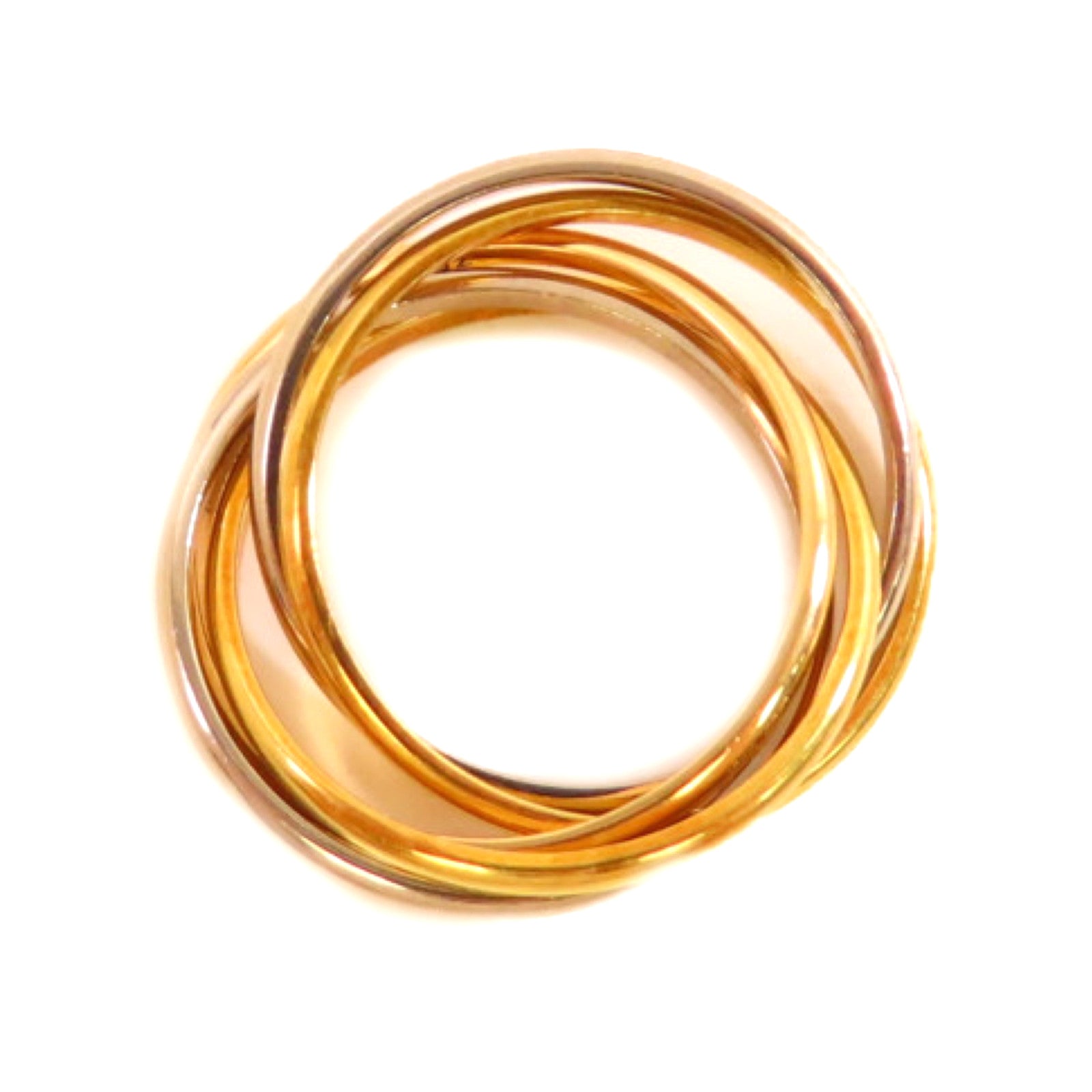 CARTIER 18K白金/黃金/玫瑰金Trinity Ring戒指#50/US#5.25
