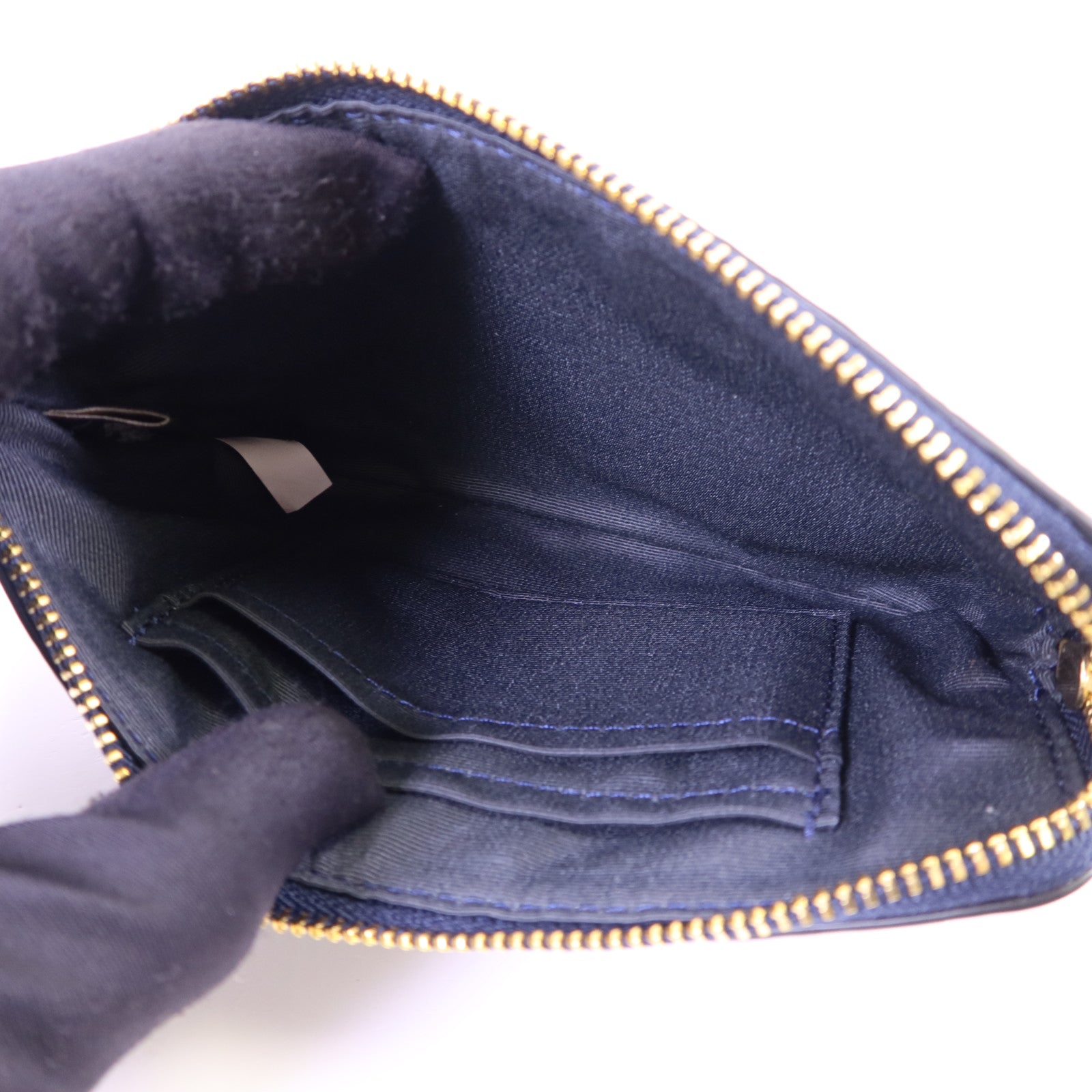 COACH 牛皮皮革Pouch金扣手拿包