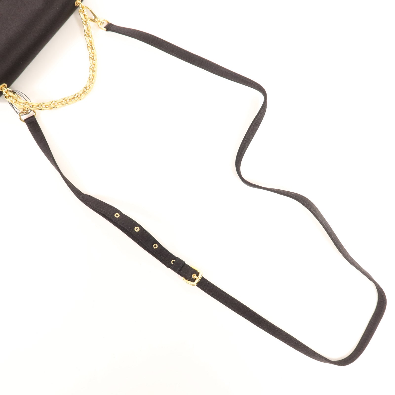 Salvatore Ferragamo 【激減優惠】絲質Shoulder Bag金扣手挽肩背兩用袋