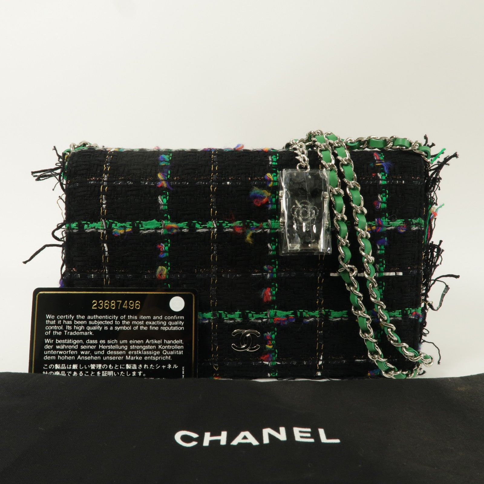 CHANEL Tweed WOC Wallet On Chain With Robot Charm鏈帶肩背袋