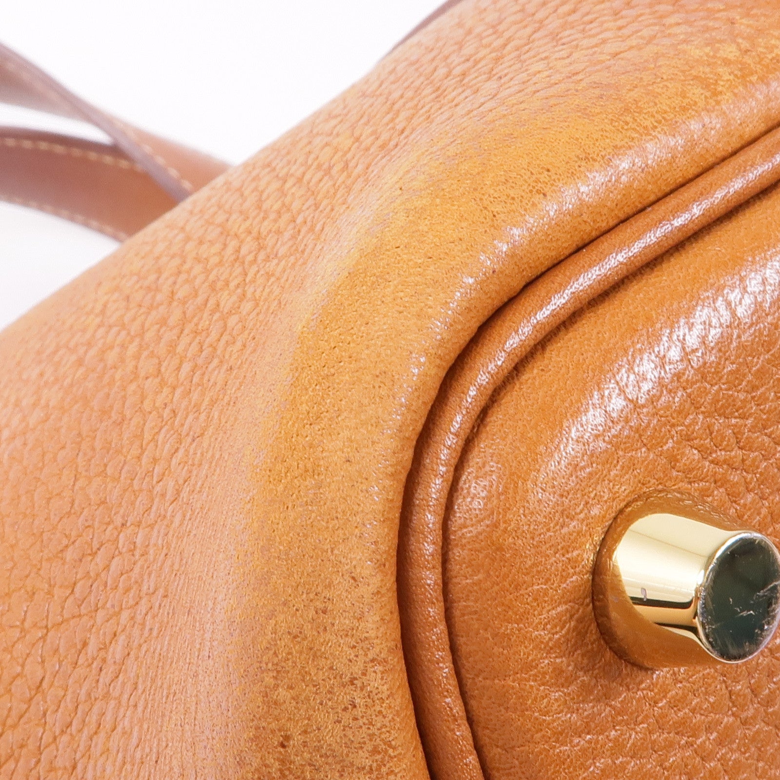 HERMES Barenia皮革Picotin PM金扣手挽袋Fauve