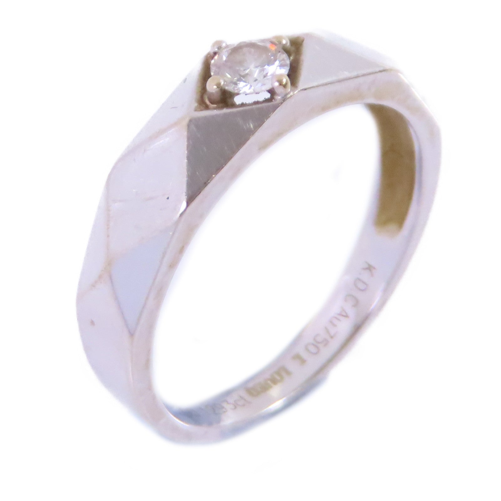 JEWELRY 18K白金/鑽石Diamond Ring戒指US#5.75