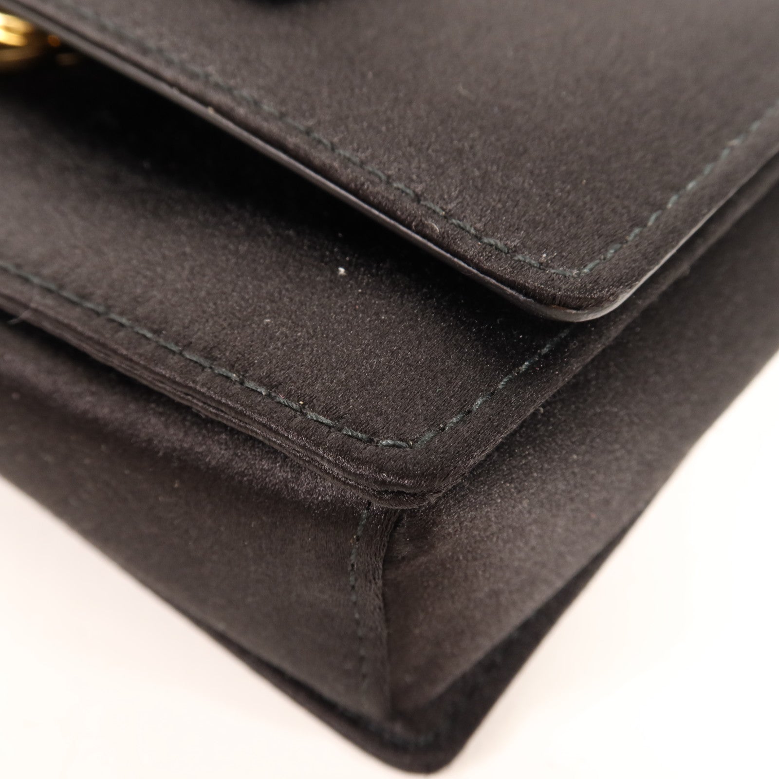 Salvatore Ferragamo 絲質Shoulder Bag金扣手挽肩背兩用袋