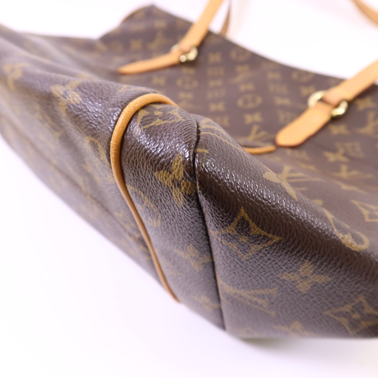 LOUIS VUITTON Monogram Totally MM金扣肩背袋棕色