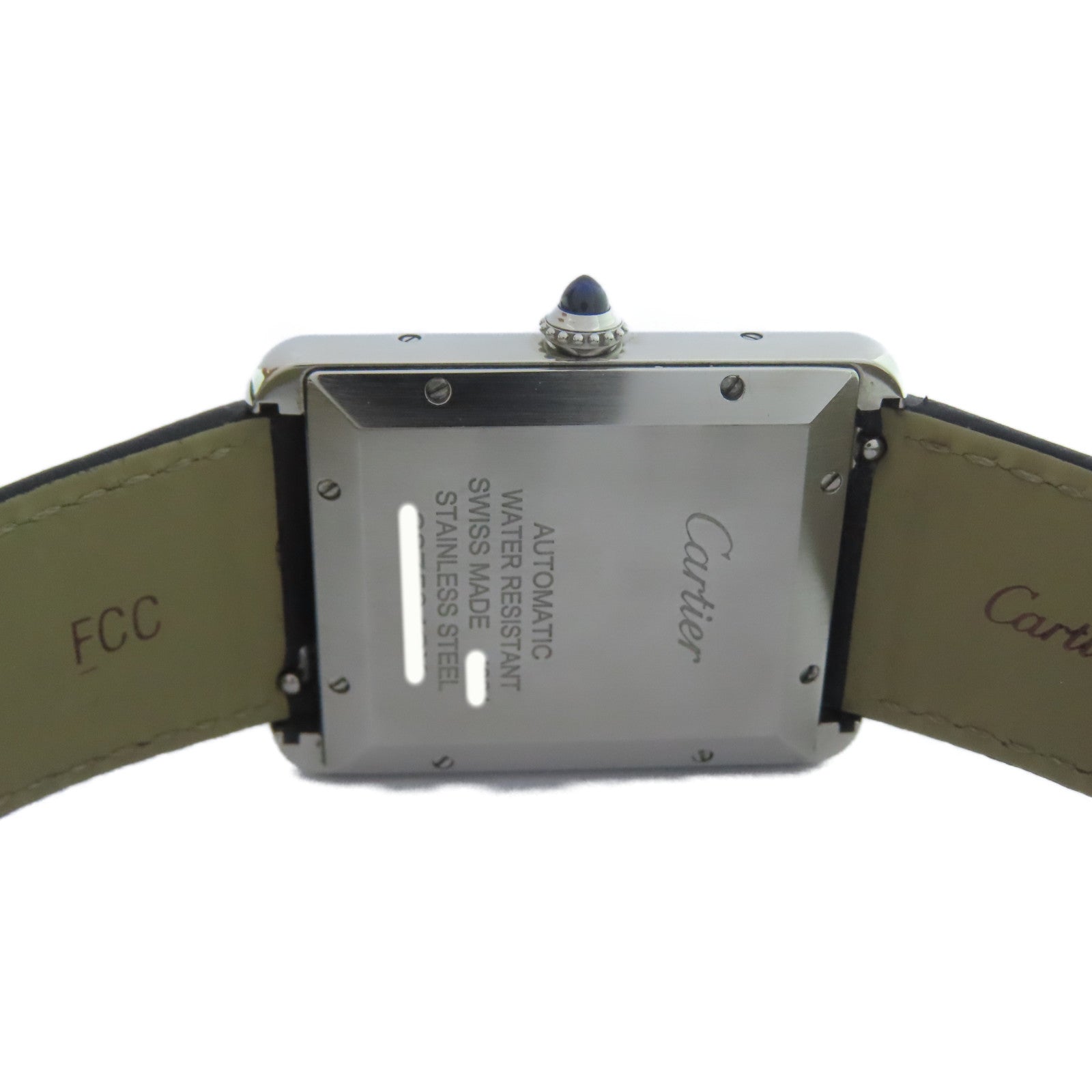 CARTIER Must Tank不鏽鋼手錶自動機芯白色