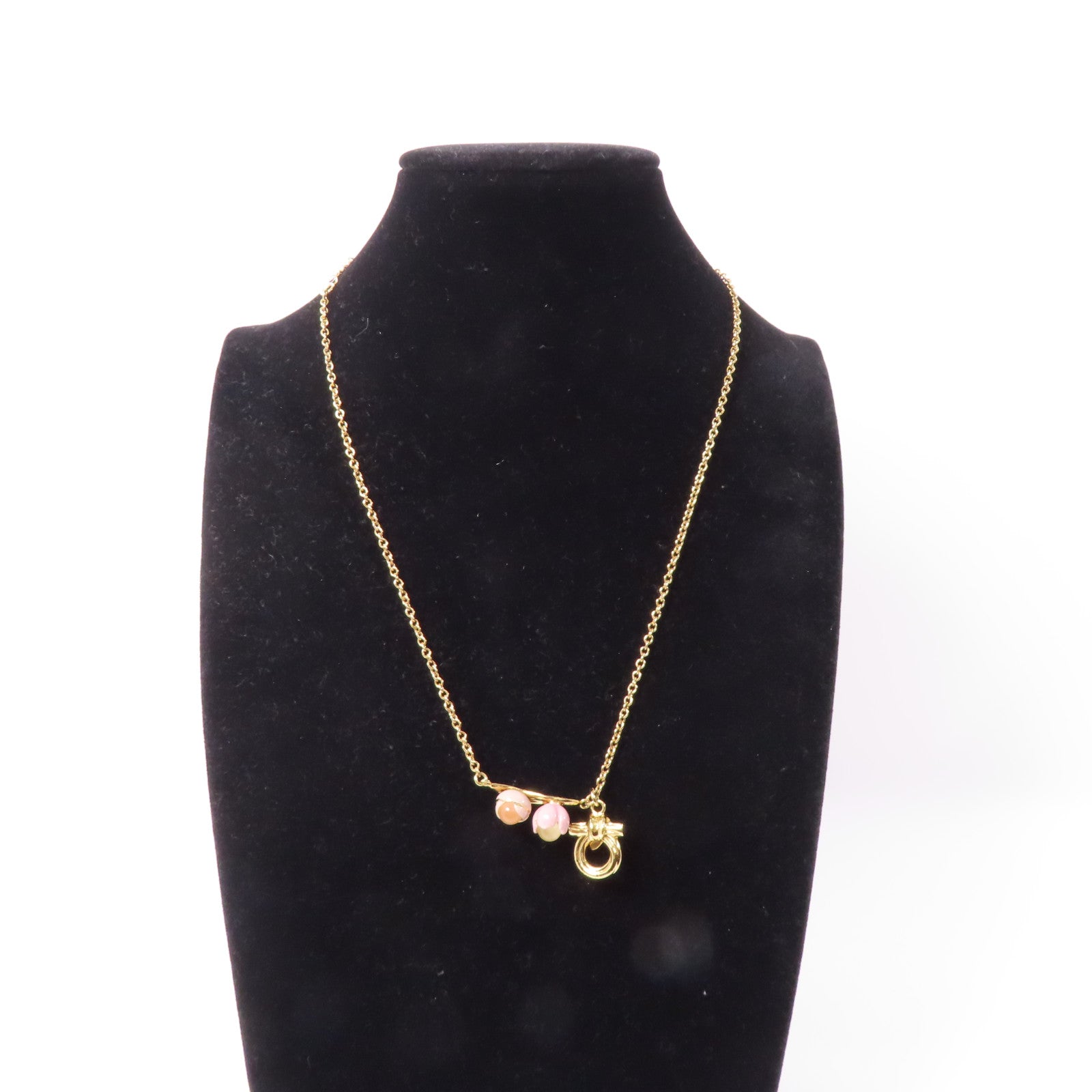 Salvatore Ferragamo 金屬Necklace項鍊金色/淺紫色