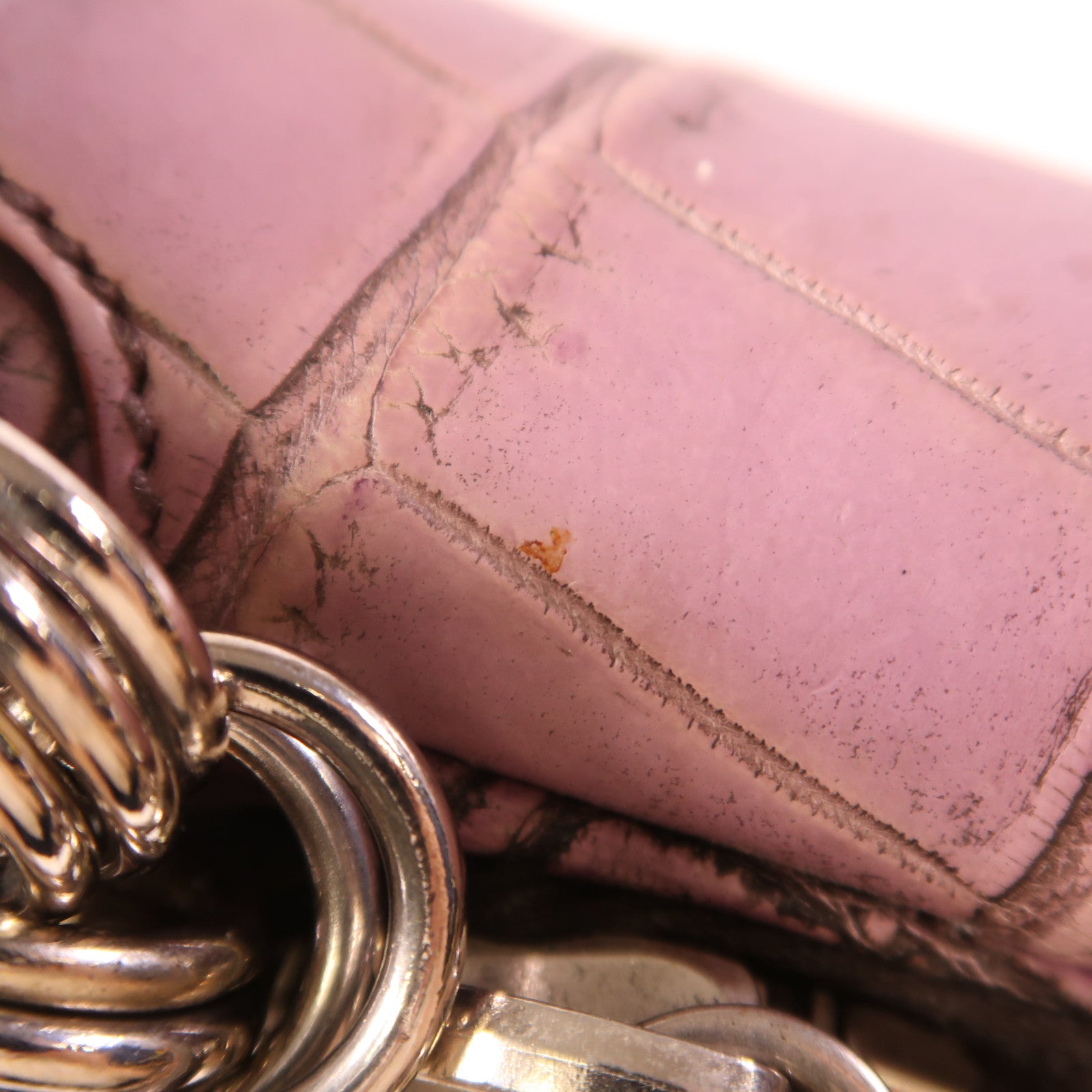 PRADA 鱷魚皮革Cocco Pocket D1銀扣肩背袋