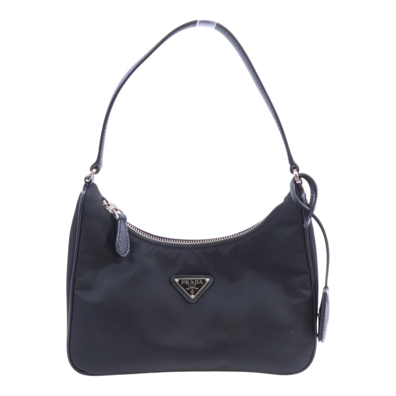PRADA 尼龍Hobo Shoulder Bag銀扣肩背袋