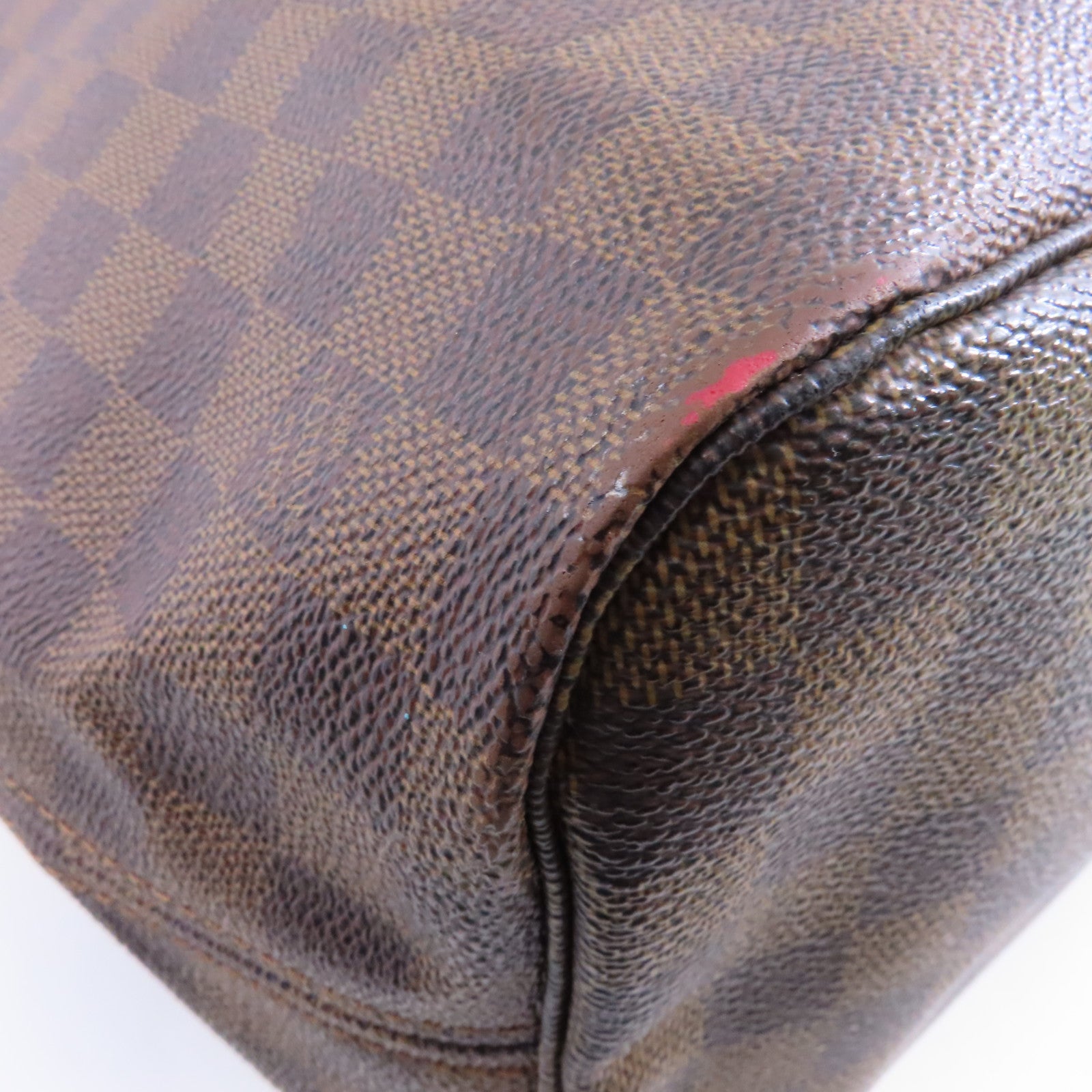 LOUIS VUITTON 【激減優惠】Damier Neverfull MM金扣手挽袋啡色