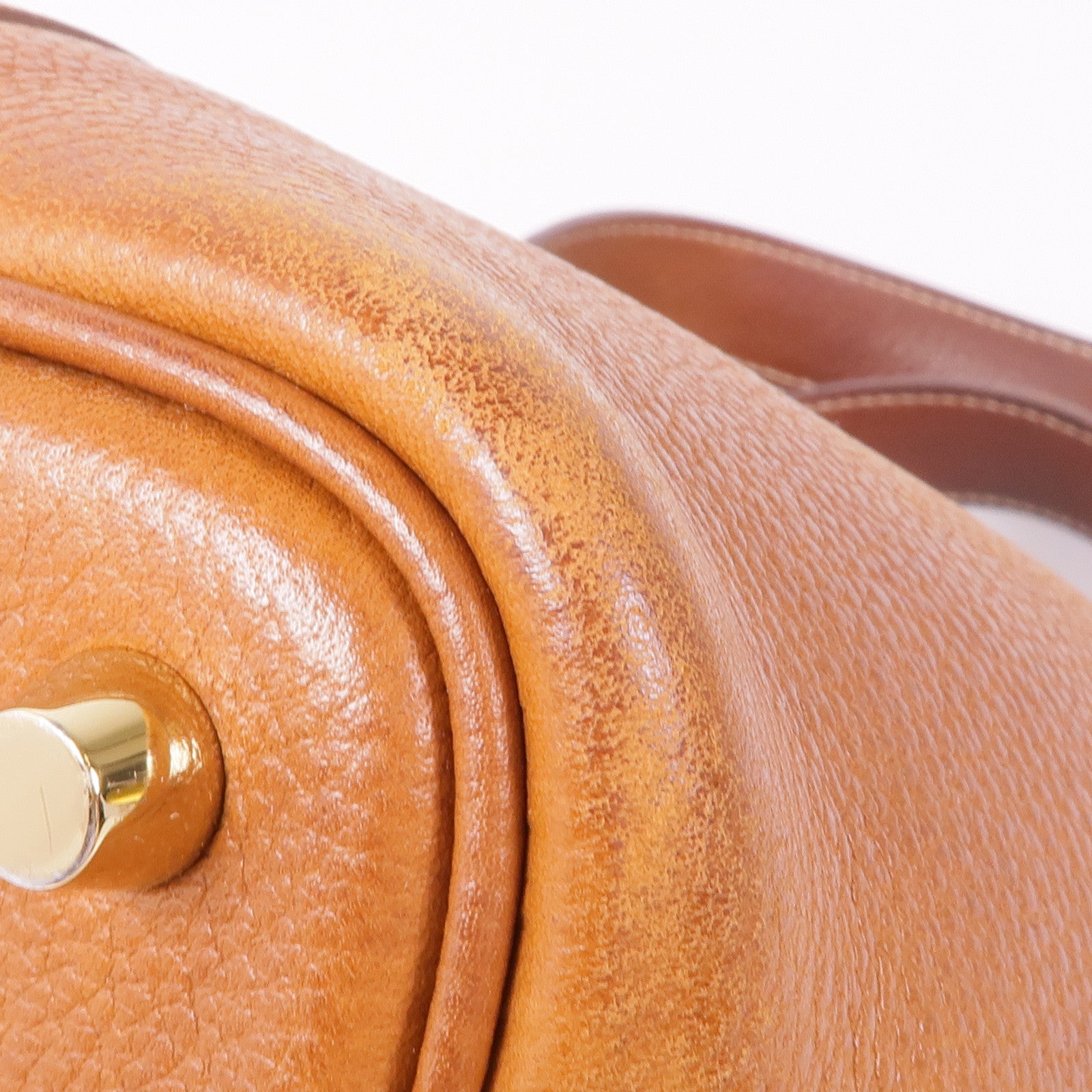 HERMES Barenia皮革Picotin PM金扣手挽袋Fauve