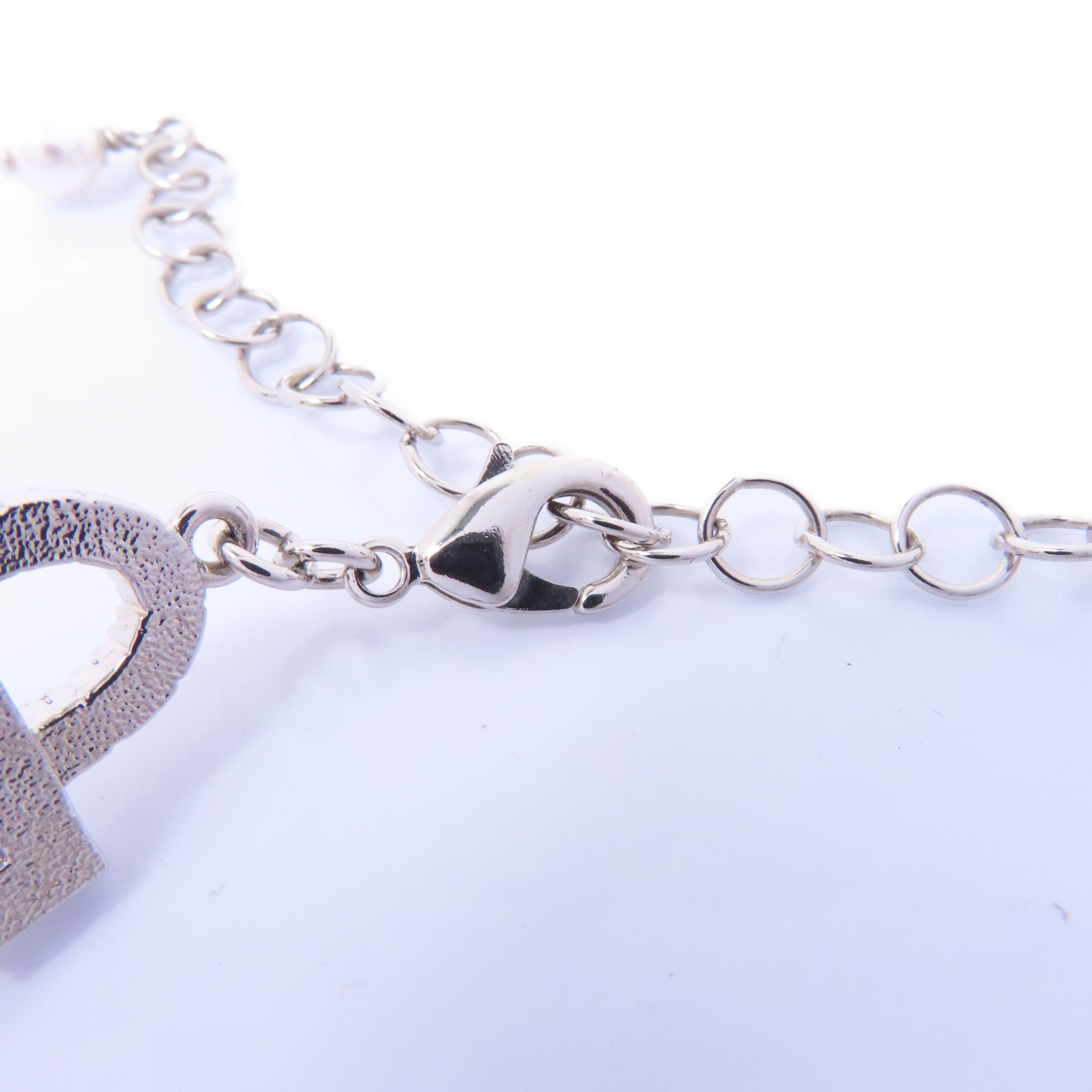 CHANEL PVC/金屬Necklace項鍊白色/銀色