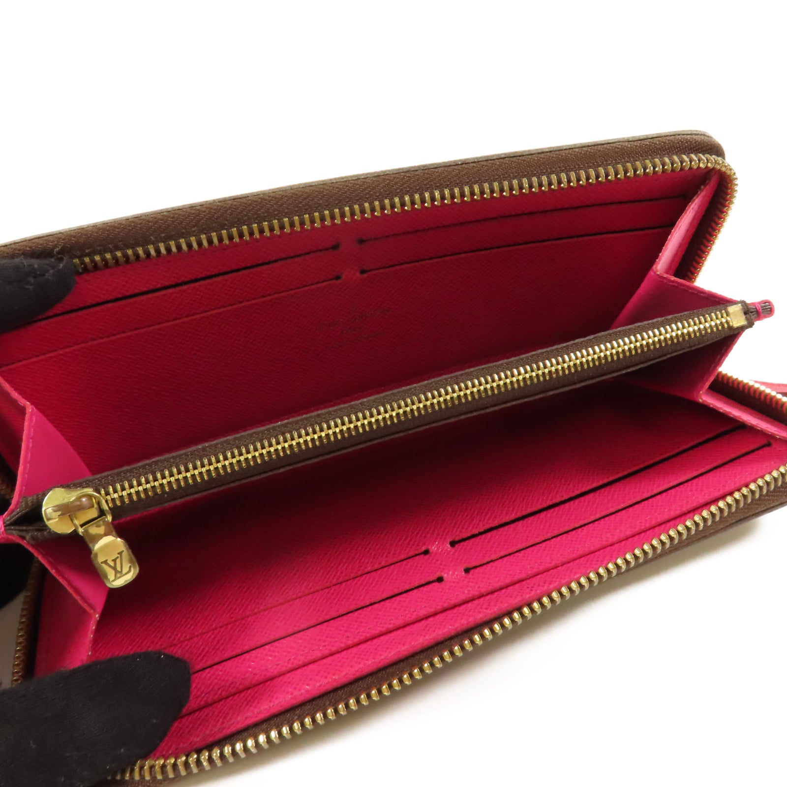 LOUIS VUITTON Monogram Clemence Long Wallet金扣長錢包棕色/紅色
