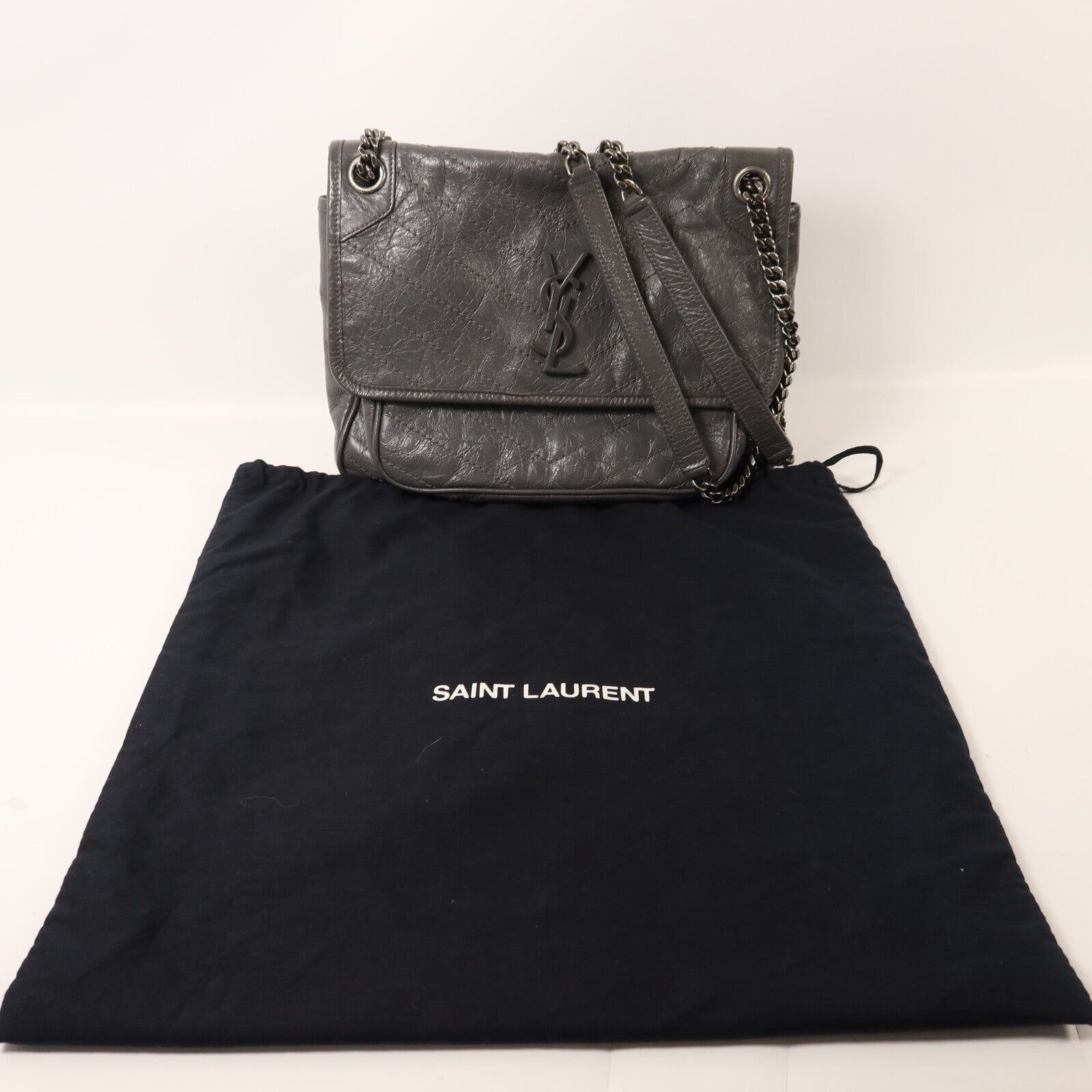 SAINT LAURENT 牛皮皮革Niki Medium鏈帶肩背袋