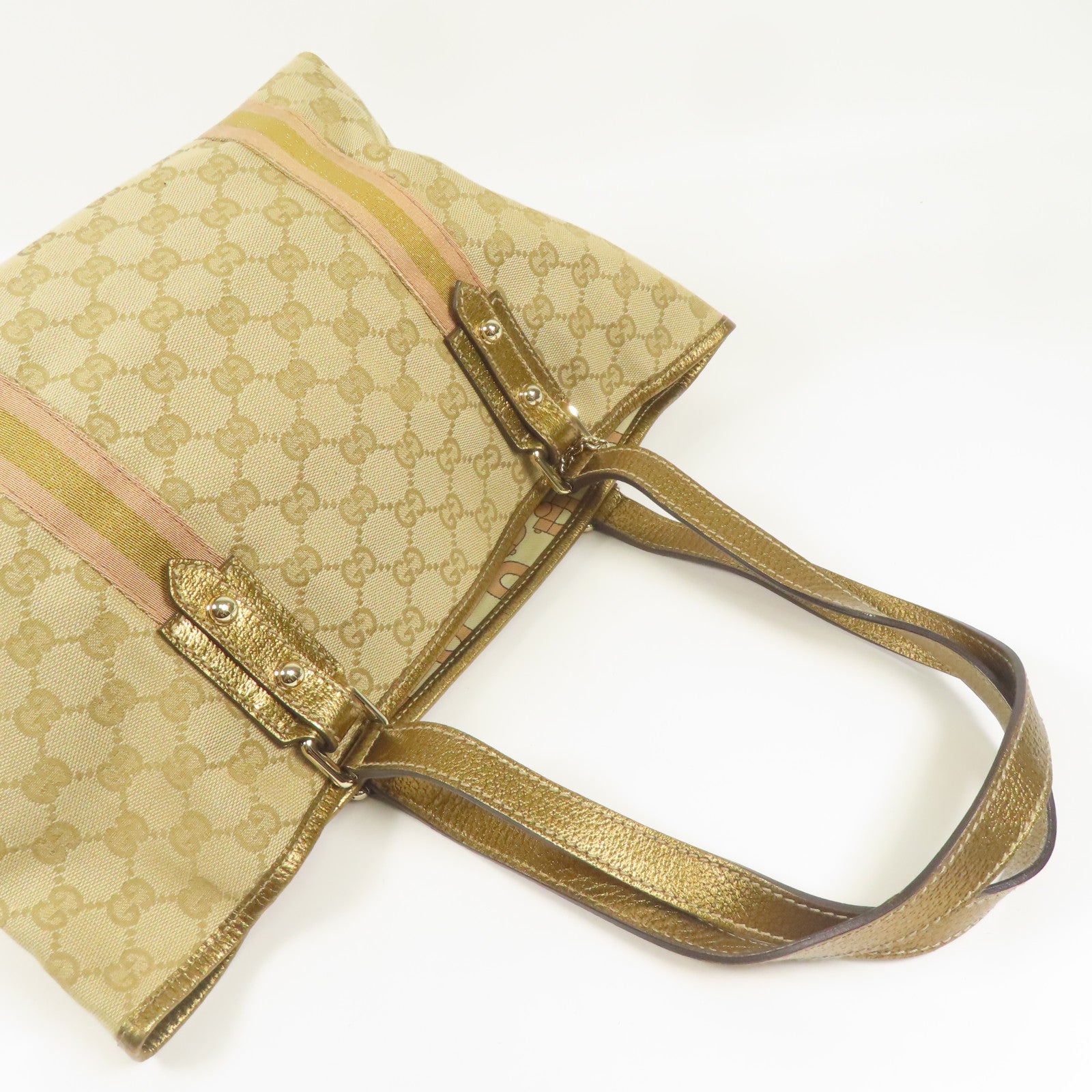 GUCCI GG Shoulder Bag Canvas Brown