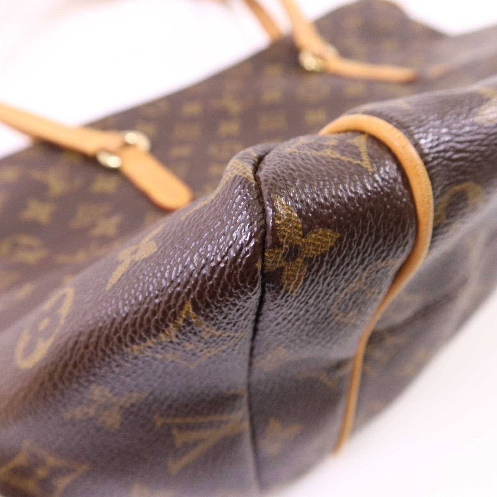 LOUIS VUITTON Monogram Totally MM金扣肩背袋棕色