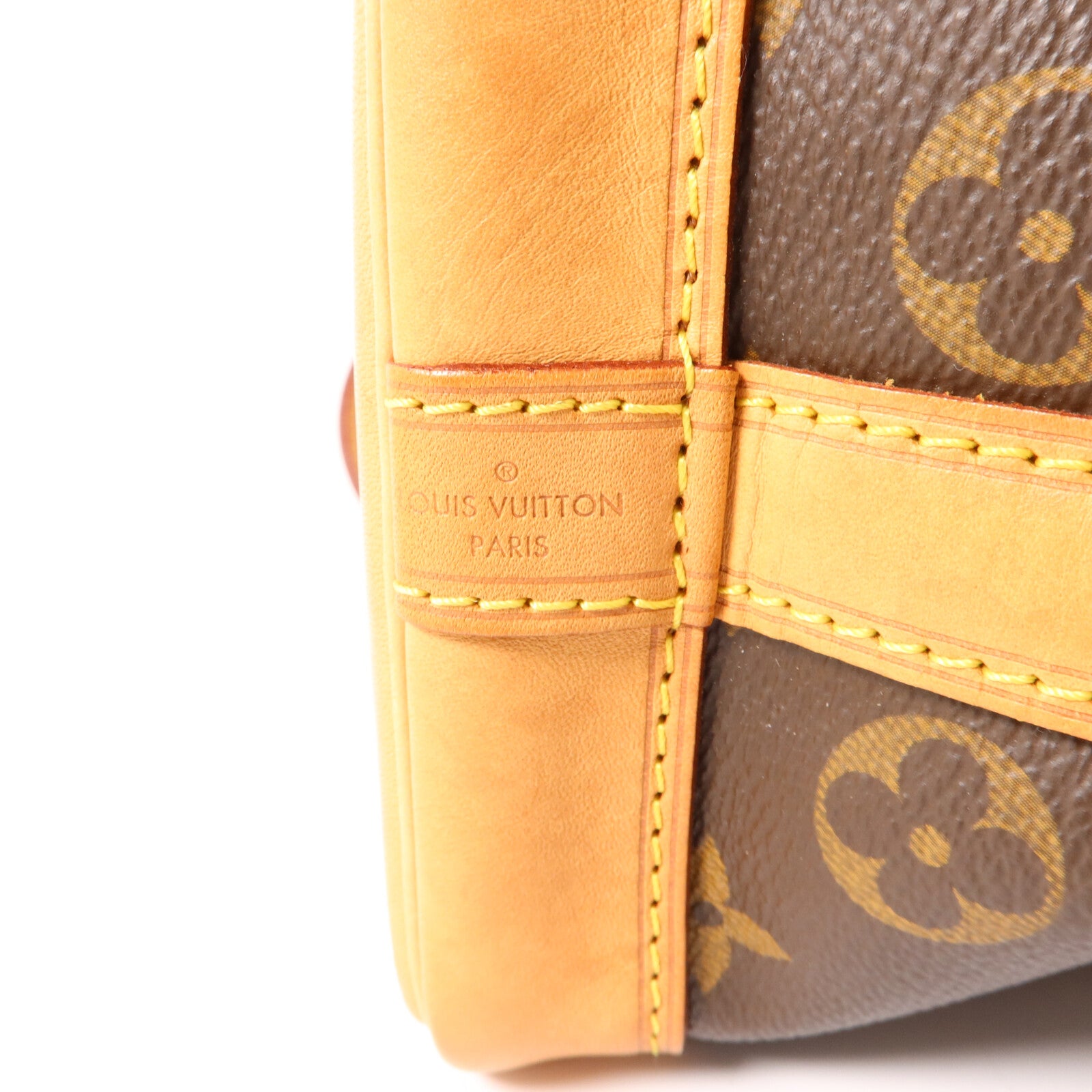 LOUIS VUITTON Monogram Noe BB金扣肩背袋棕色