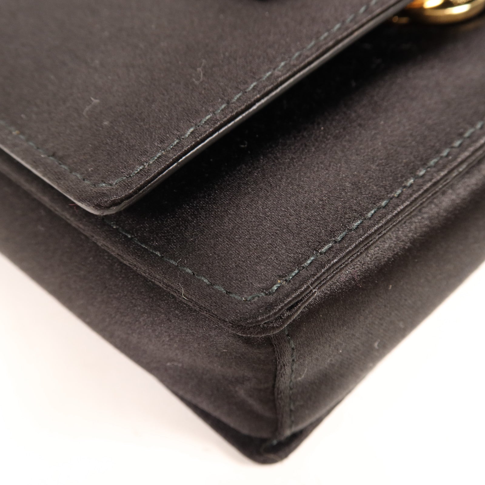 Salvatore Ferragamo 【激減優惠】絲質Shoulder Bag金扣手挽肩背兩用袋