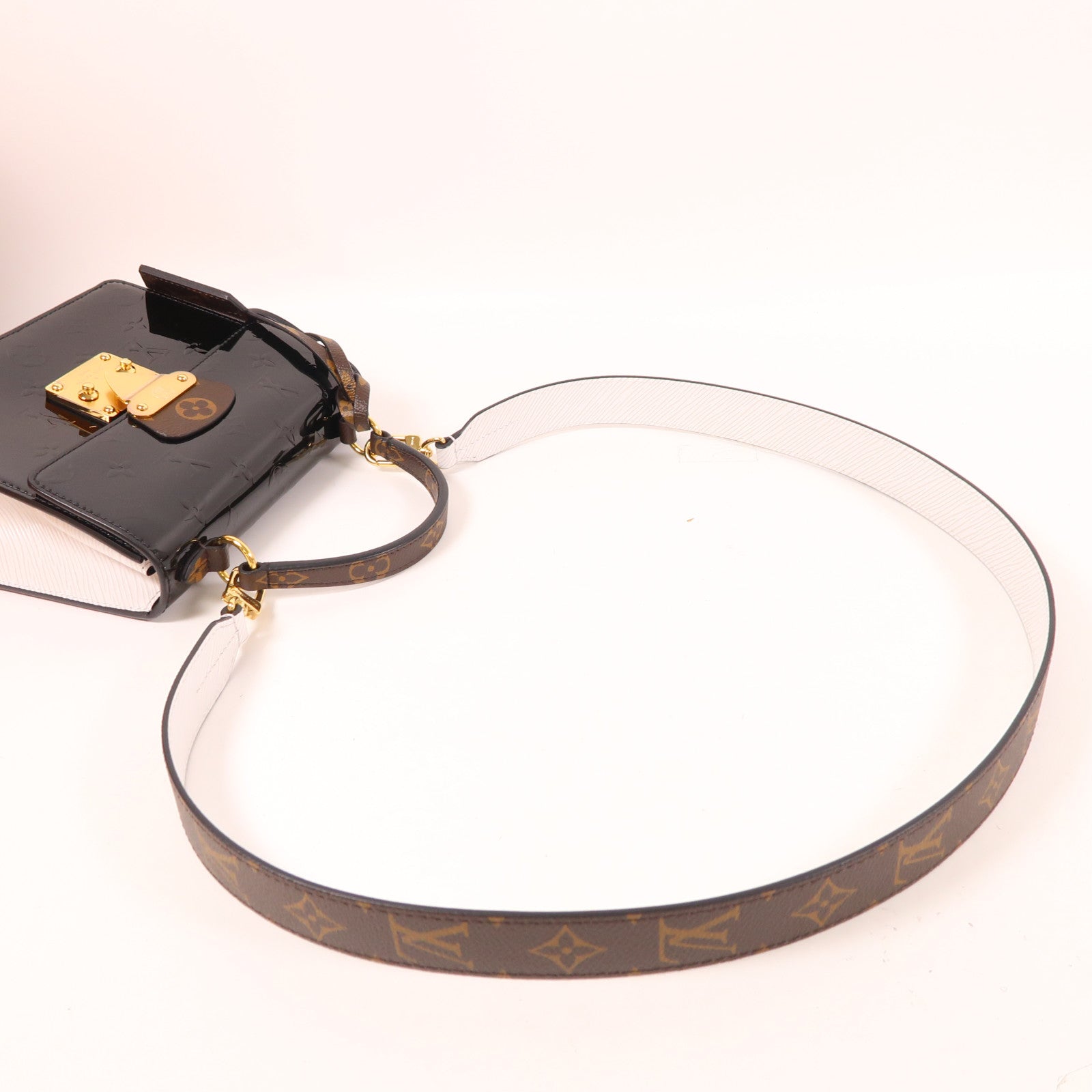 LOUIS VUITTON LV GHW Spring Street 2 Way Shoulder Bag M90375 Monogram Epi Vernis