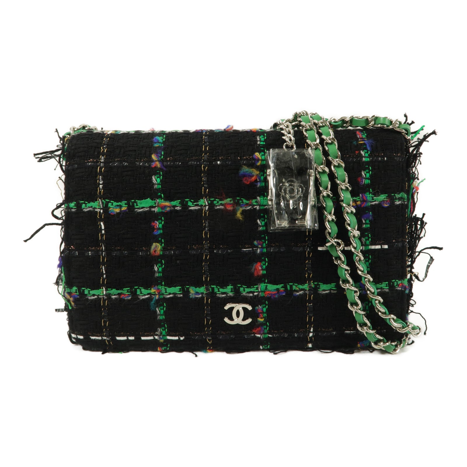 CHANEL Tweed WOC Wallet On Chain With Robot Charm鏈帶肩背袋