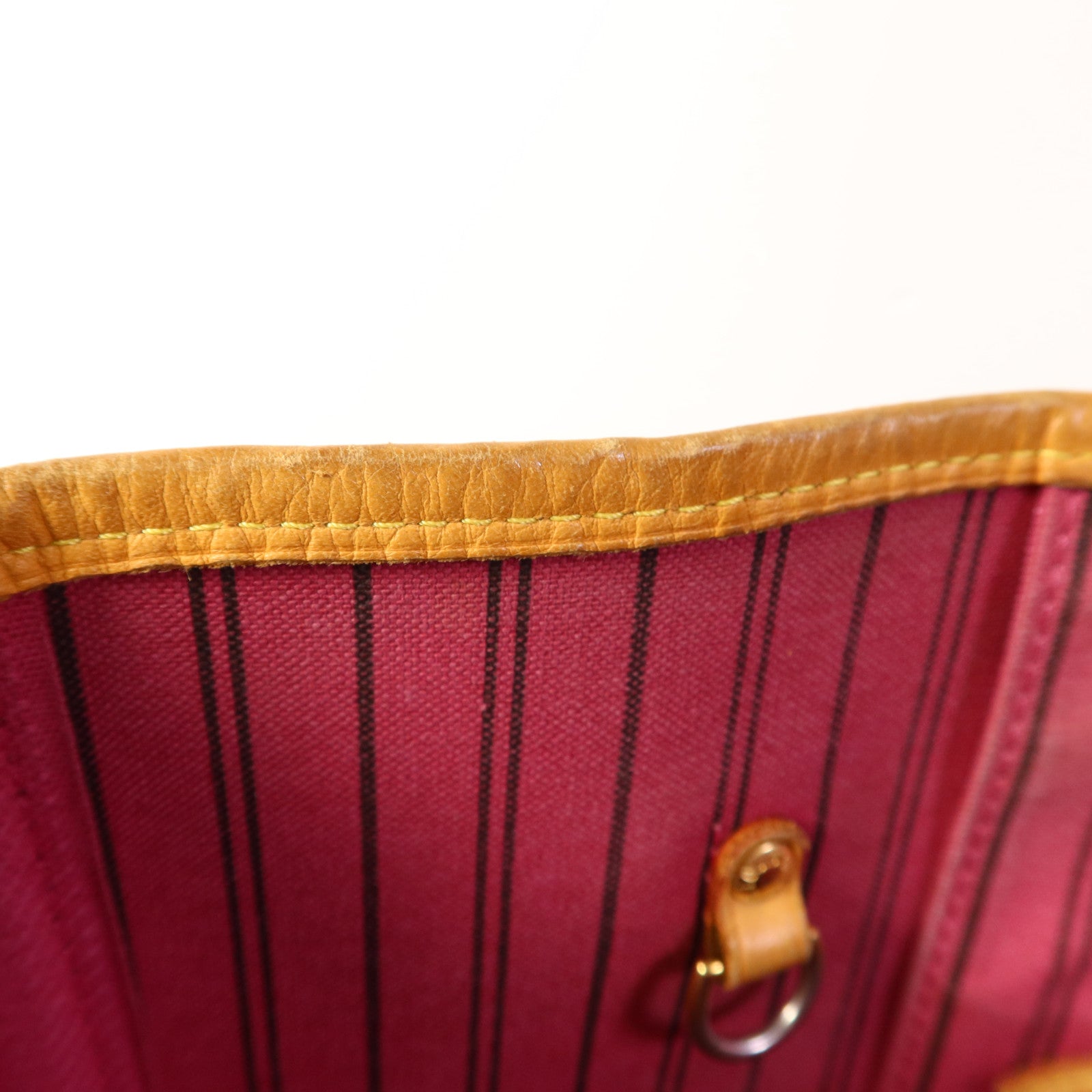 LOUIS VUITTON Monogram Neverfull MM金扣手挽袋