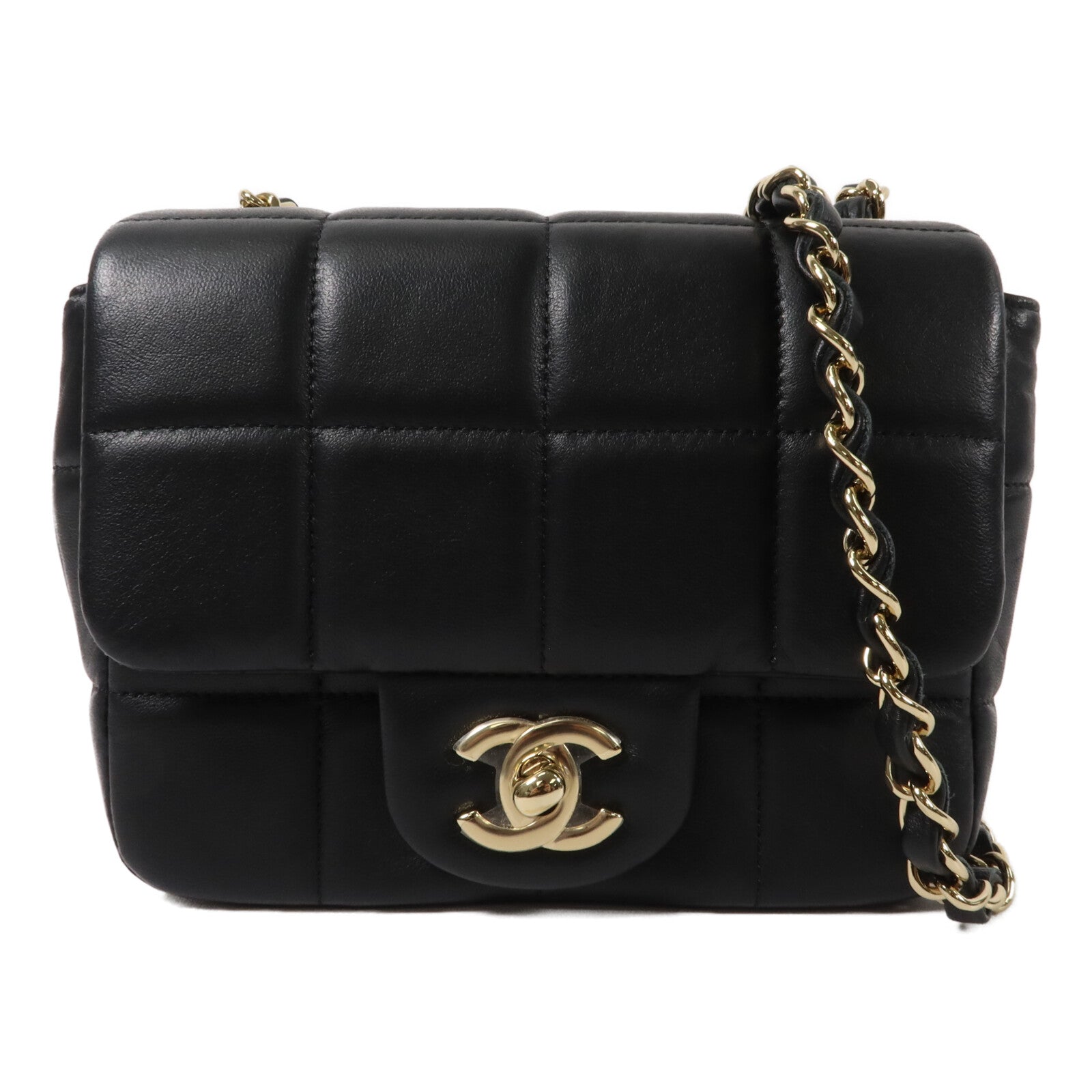 CHANEL 牛皮皮革Chain Shoulder鏈帶肩背袋