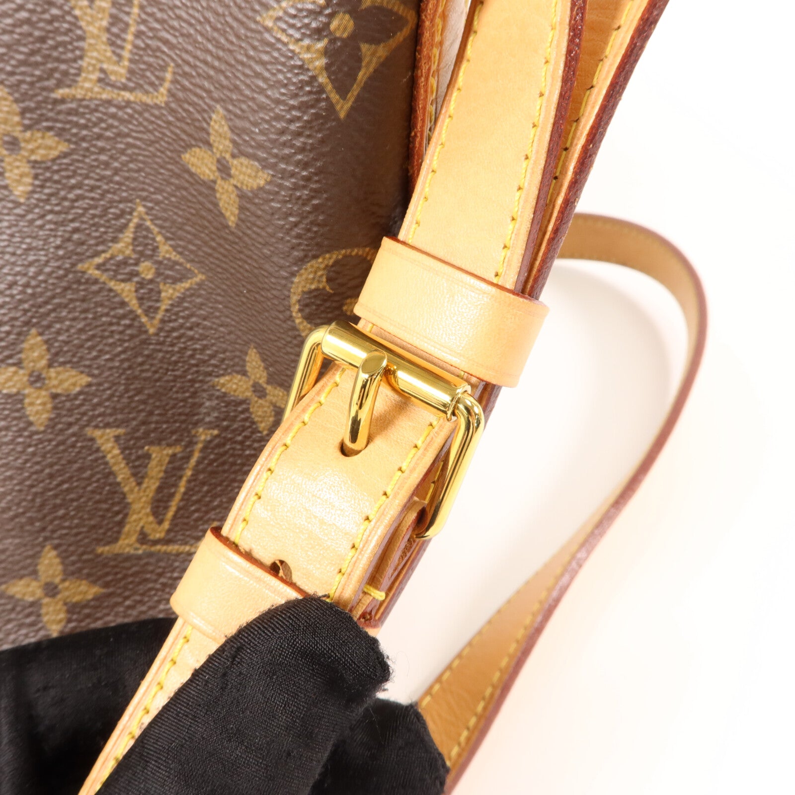 LOUIS VUITTON Monogram Noe BB金扣肩背袋棕色