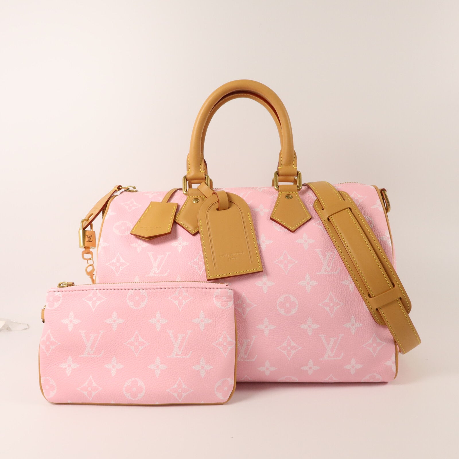 LOUIS VUITTON 牛皮皮革Speedy P9 Bandouliere 30手挽肩背兩用袋