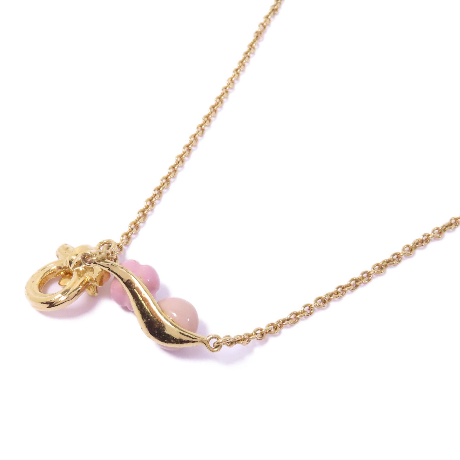 Salvatore Ferragamo 金屬Necklace項鍊金色/淺紫色