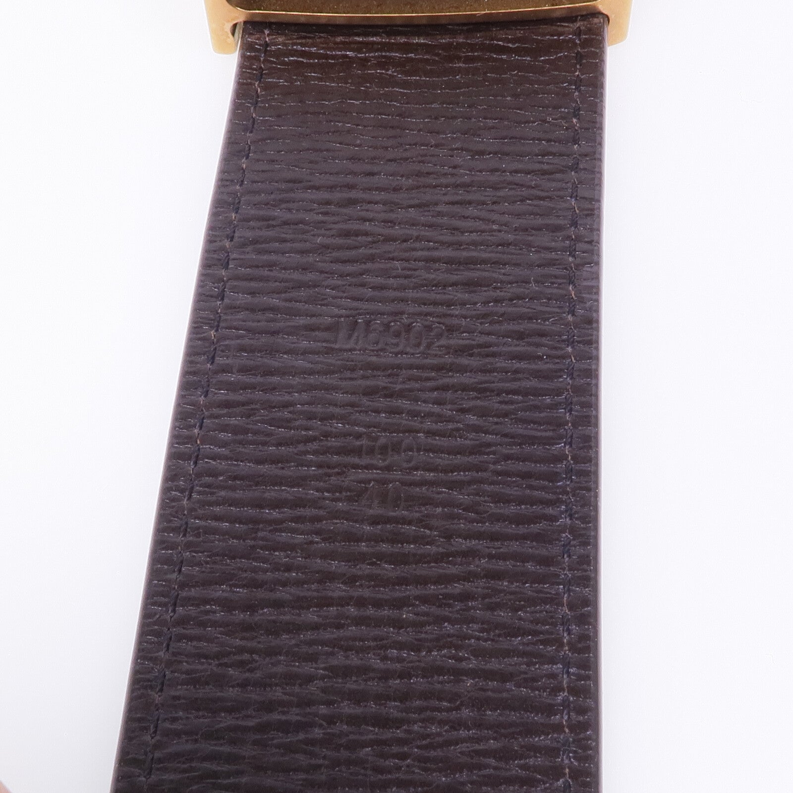 LOUIS VUITTON 牛皮皮革Ceinture LV Initial金扣皮帶