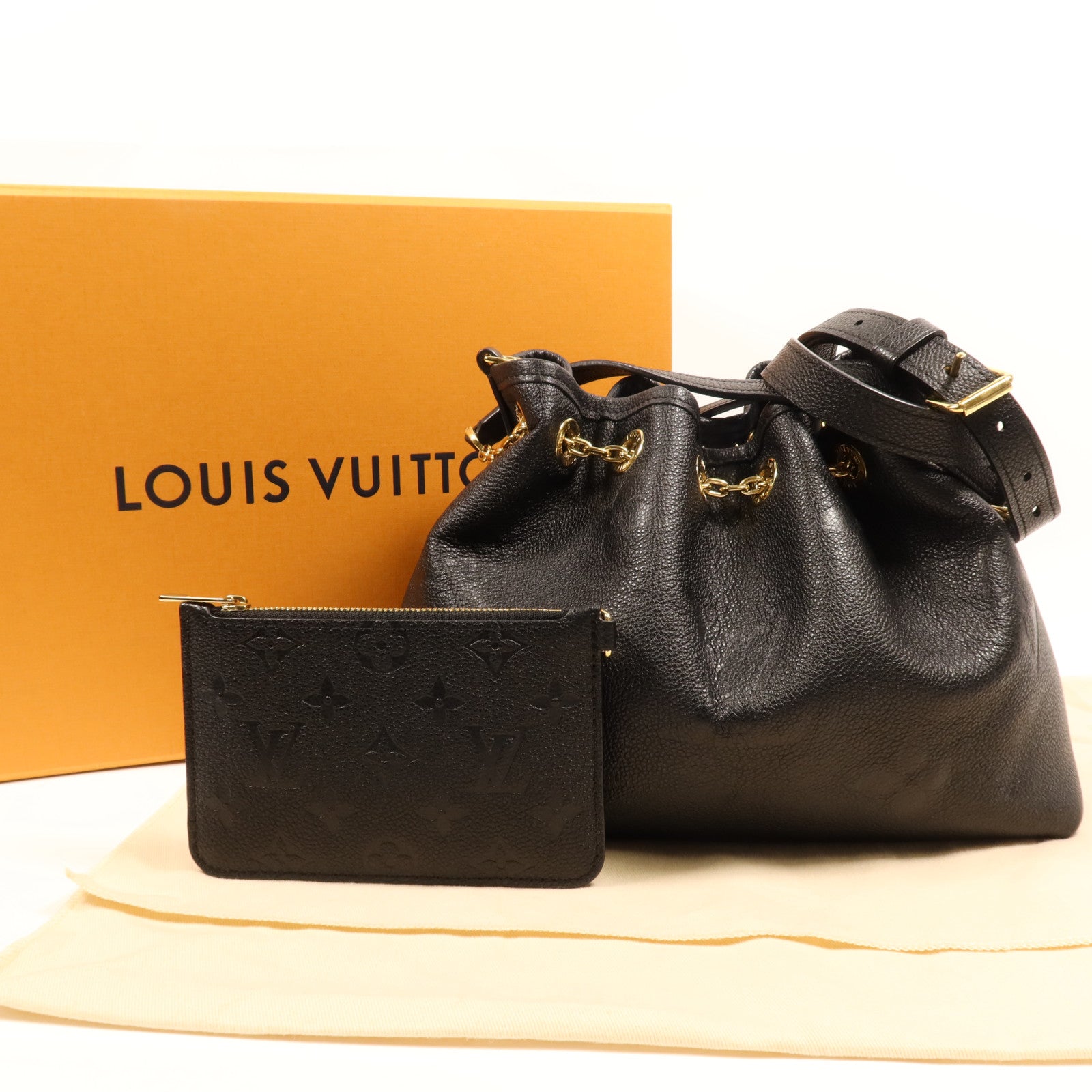 LOUIS VUITTON Monogram Empreinte Bundle金扣手挽肩背兩用袋