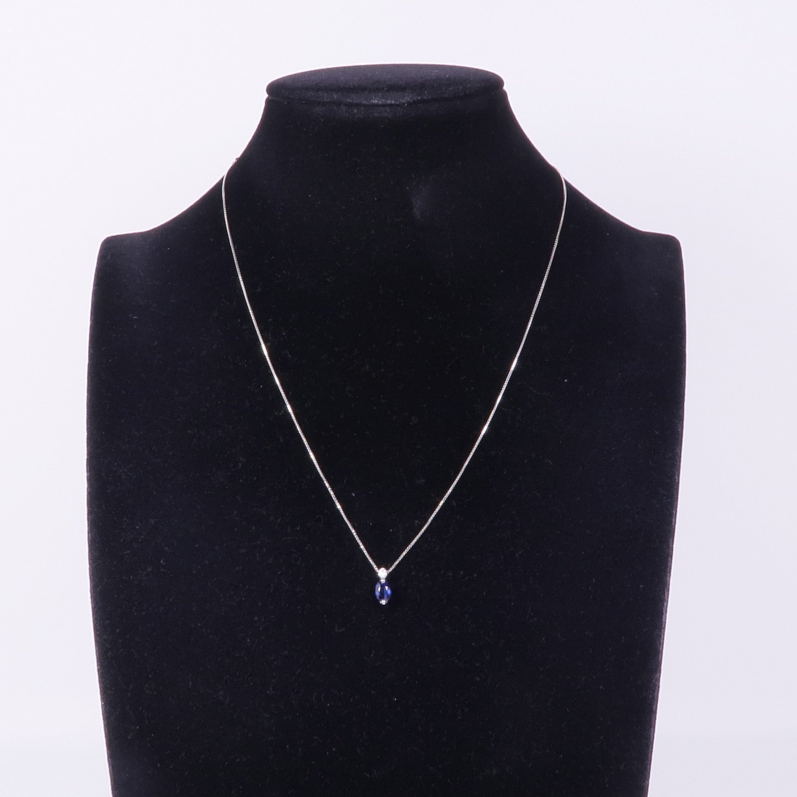 JEWELRY PT900/PT850鉑金Sapphire Diamond Necklace藍寶石/鑽石項鍊