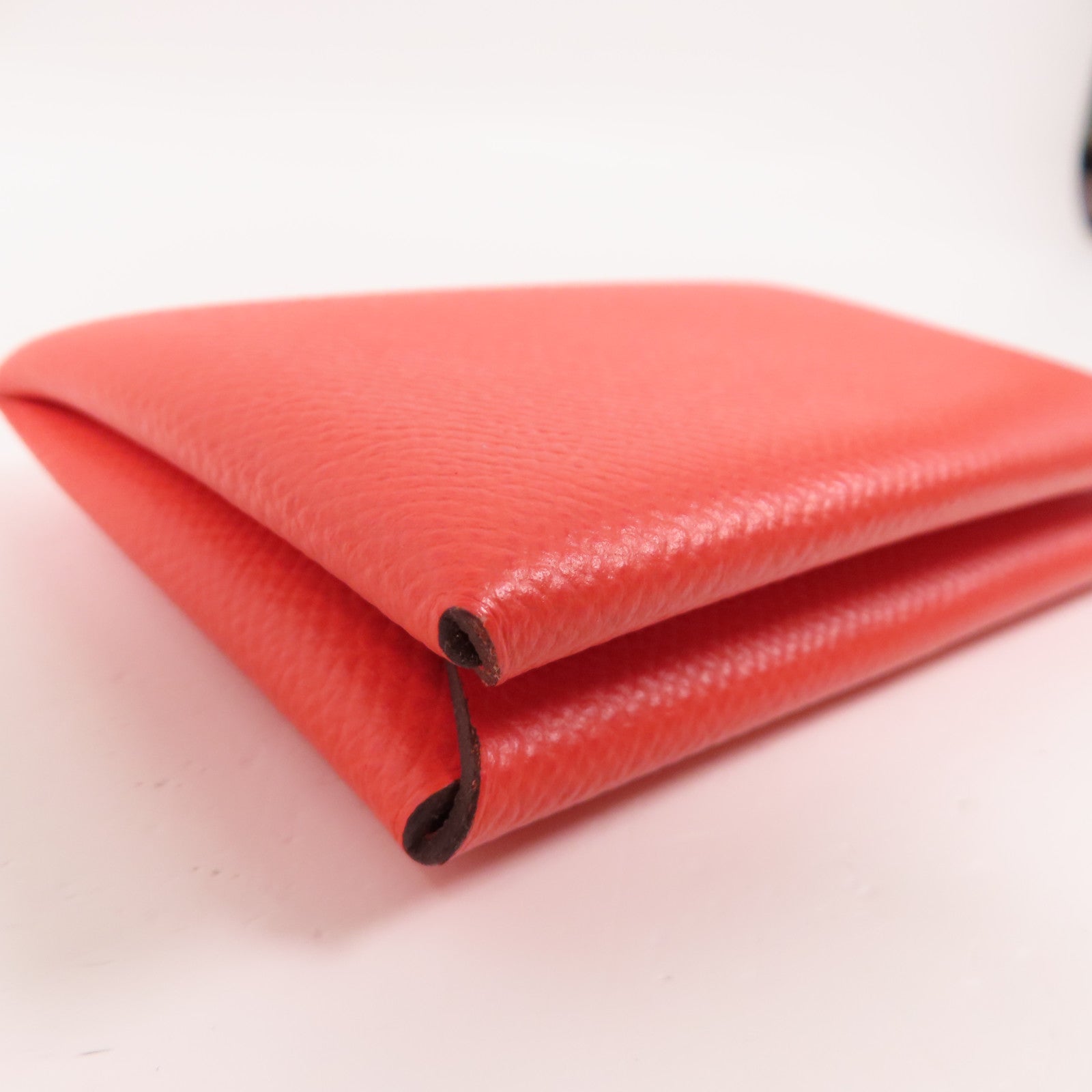 HERMES 【激減優惠】Epsom皮革Calvi Card Holder銀扣卡套Rose Jaipur