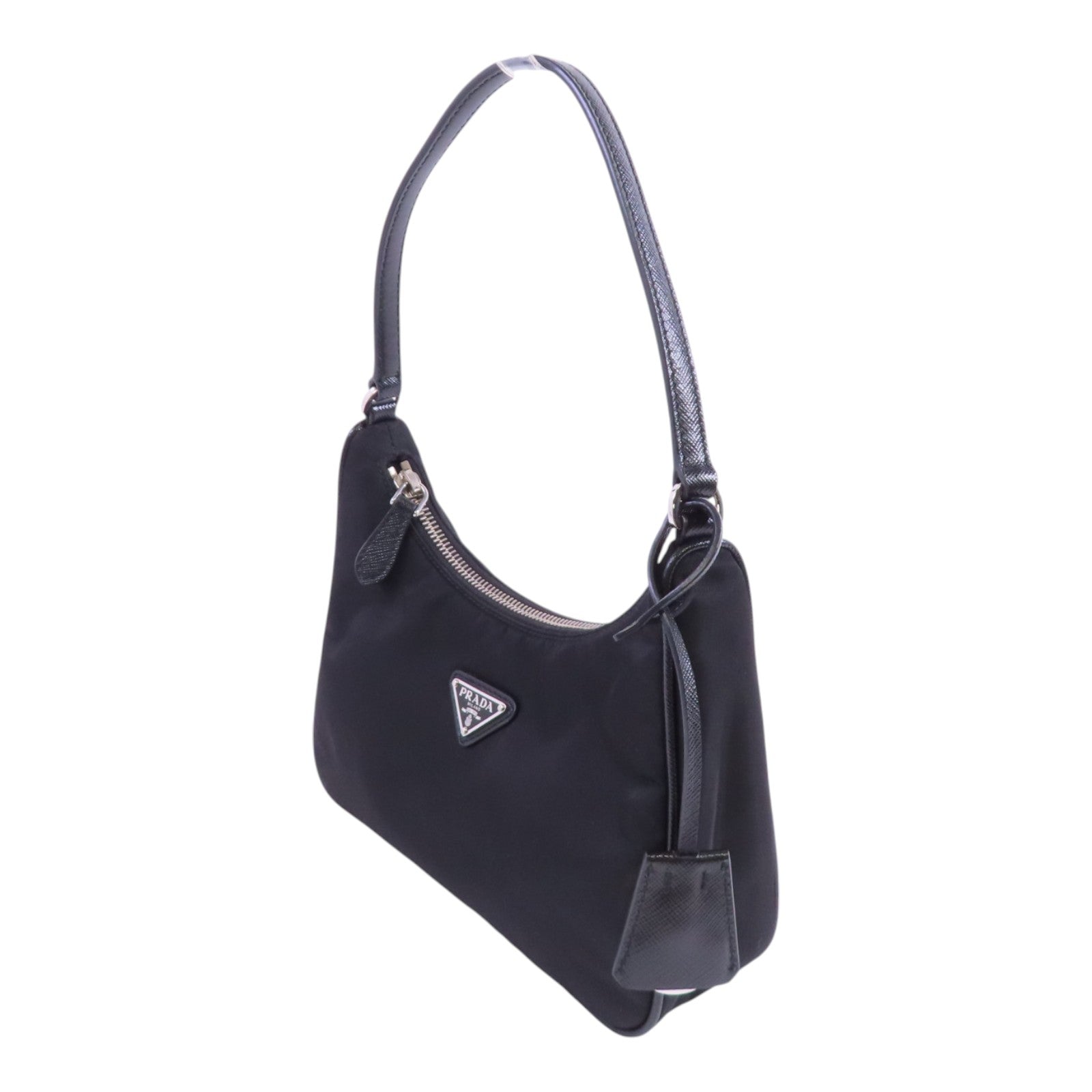 PRADA 尼龍Hobo Shoulder Bag銀扣肩背袋