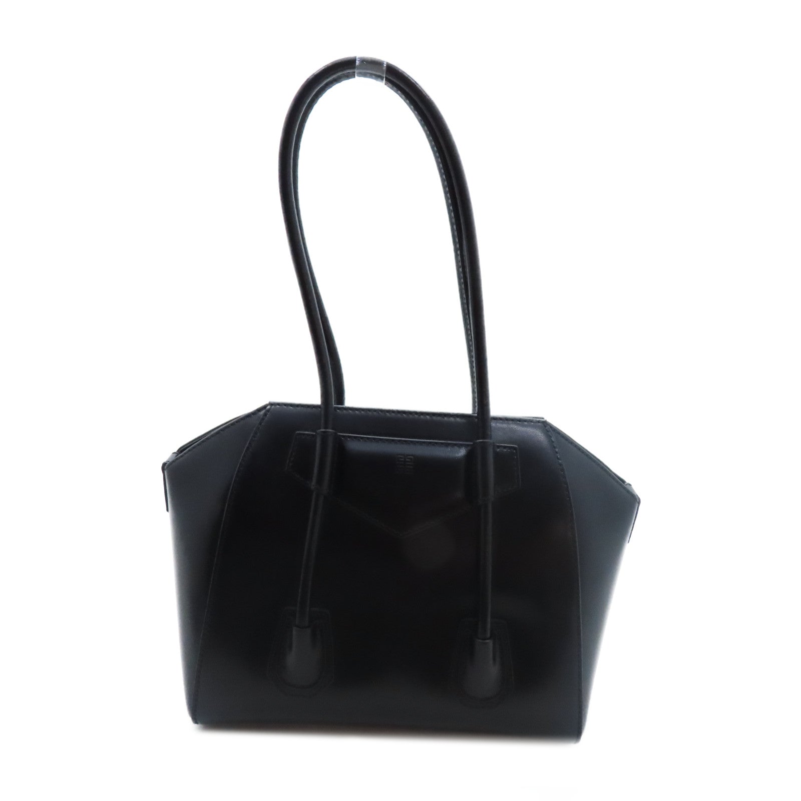 GIVENCHY 【激減優惠】牛皮皮革Antigona Lock銀扣手挽肩背兩用袋黑色