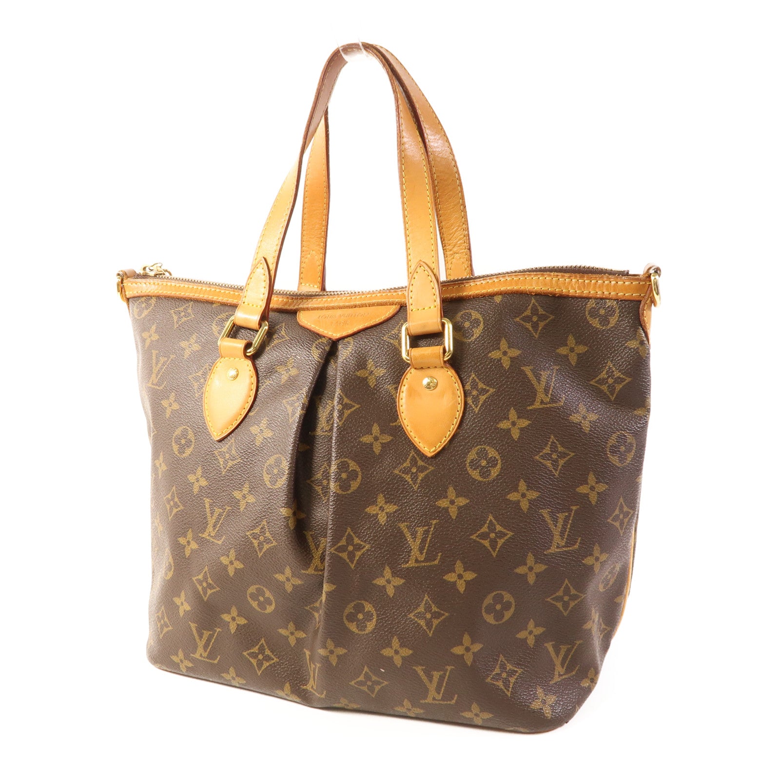 LOUIS VUITTON LV GHW Palermo PM 2 Way Shoulder Bag M40145 Monogram Brown
