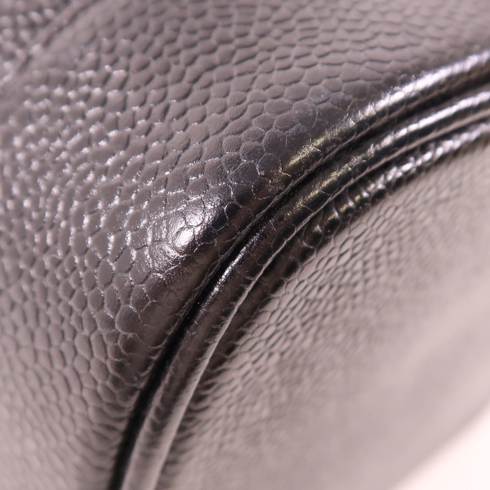 CHANEL 牛皮皮革Vintage Vanity Case金扣手挽袋