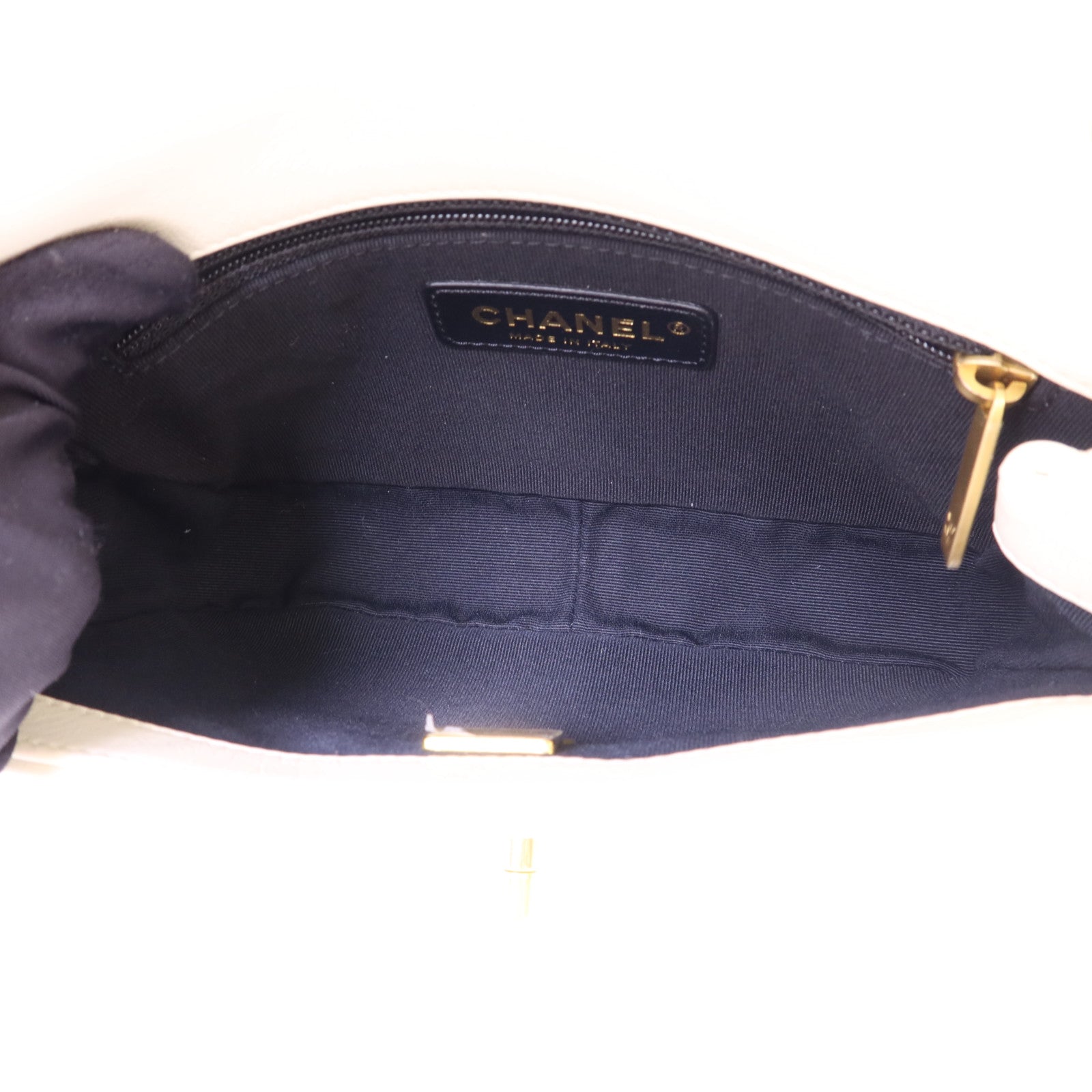 CHANEL 牛皮皮革Shoulder Bag金扣鏈帶肩背袋