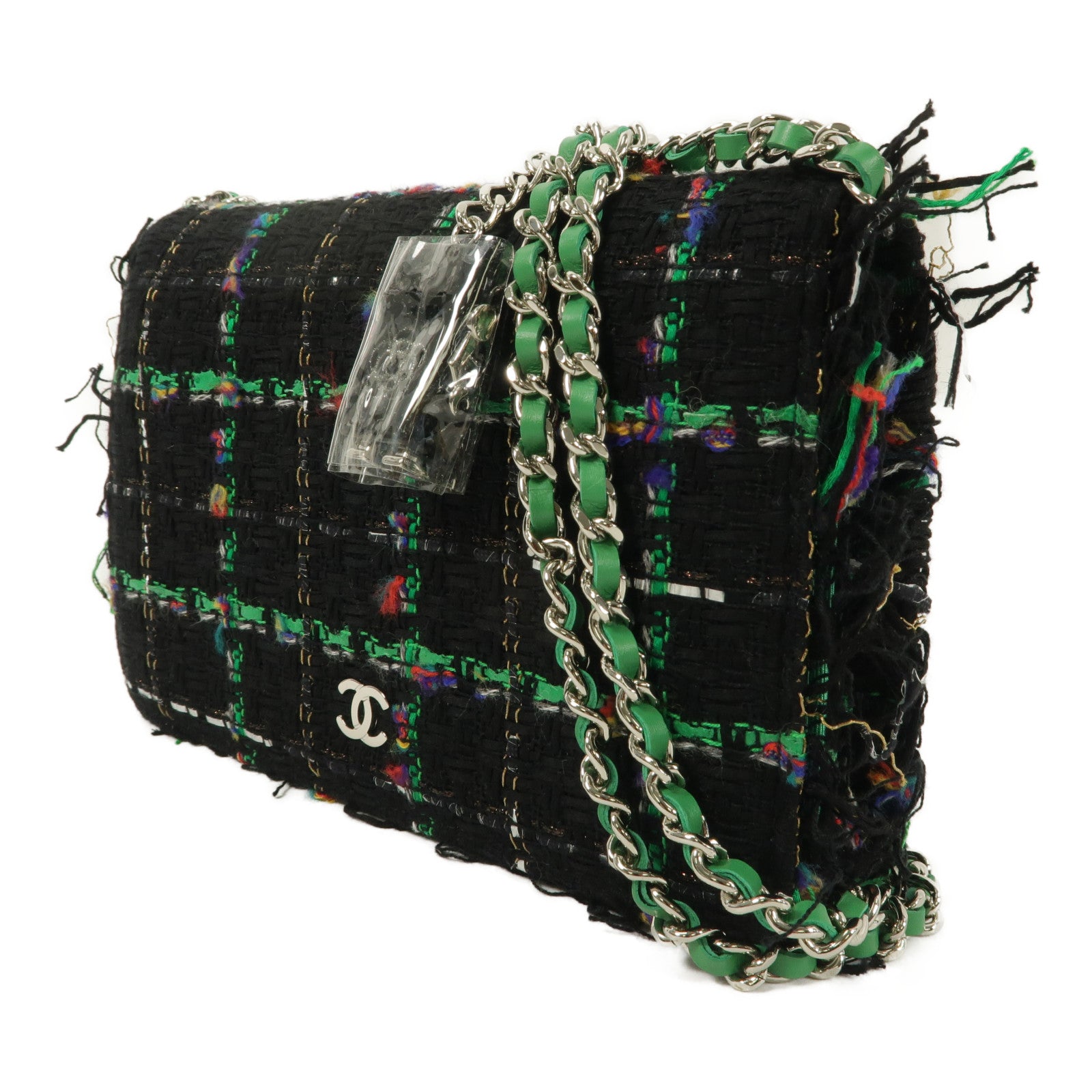 CHANEL Tweed WOC Wallet On Chain With Robot Charm鏈帶肩背袋