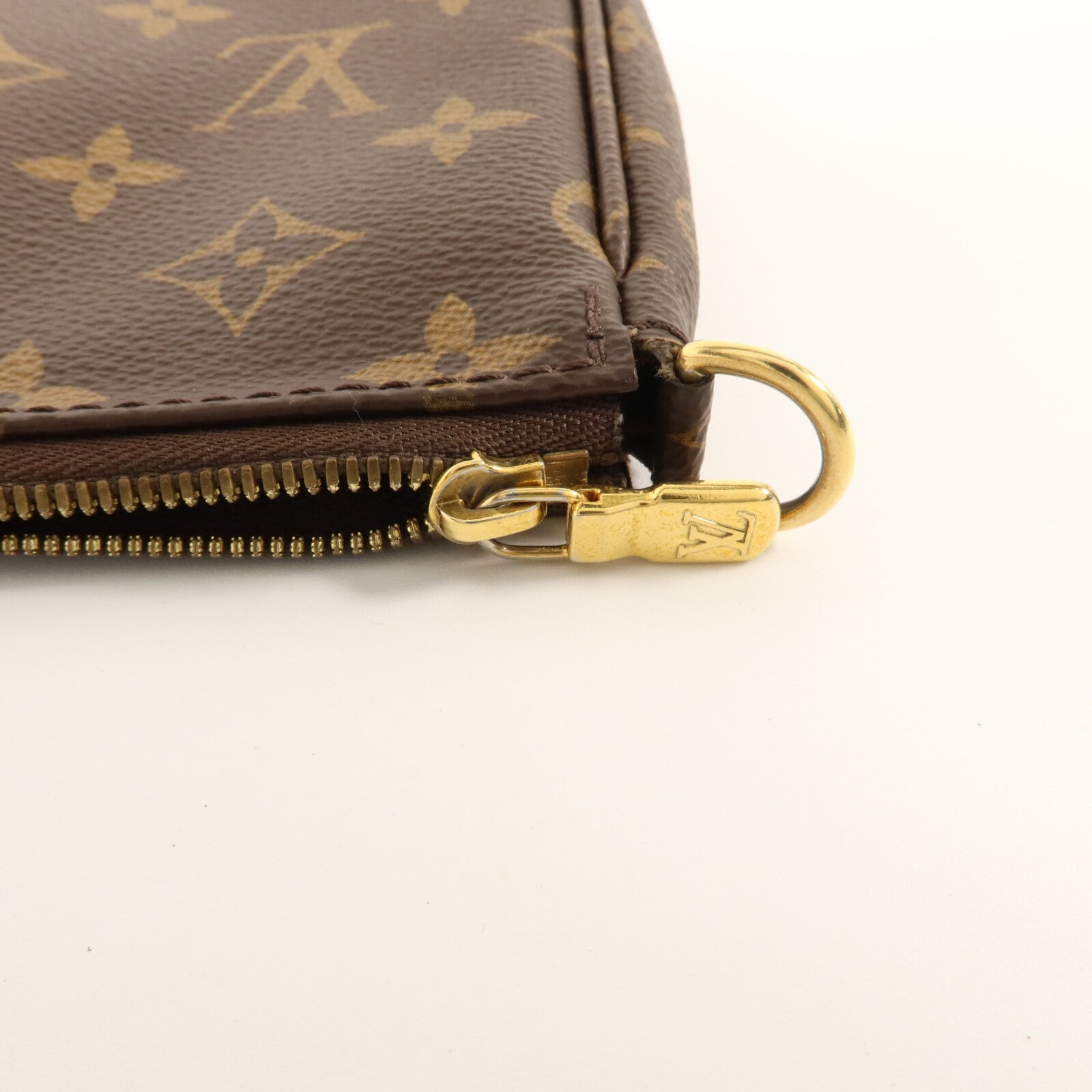 LOUIS VUITTON Monogram Multi Pochette Accessoires金扣手挽肩背兩用袋棕色