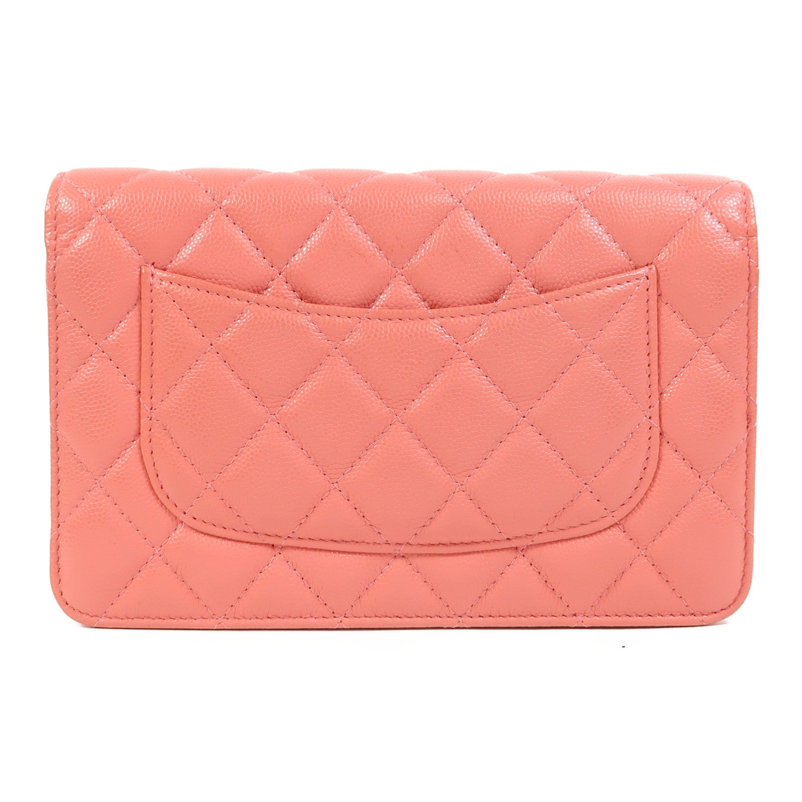 CHANEL 牛皮皮革WOC Wallet On Chain金扣鏈帶肩背袋
