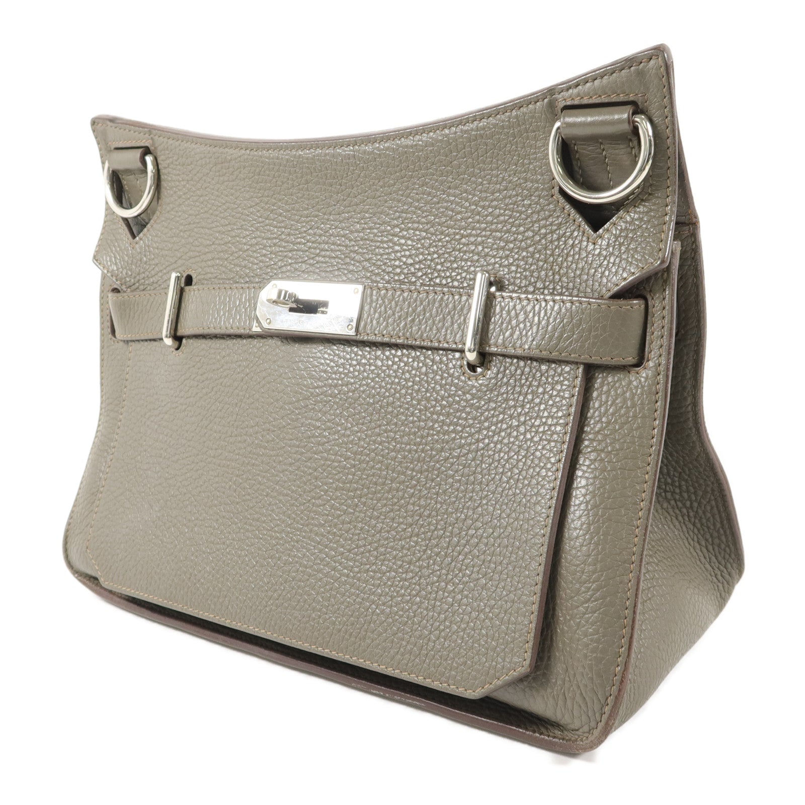 HERMES Clemence皮革Jypsiere 31肩背袋Etain