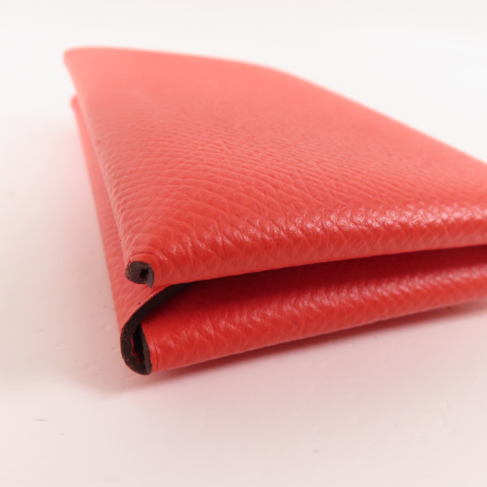 HERMES 【激減優惠】Epsom皮革Calvi Card Holder銀扣卡套Rose Jaipur