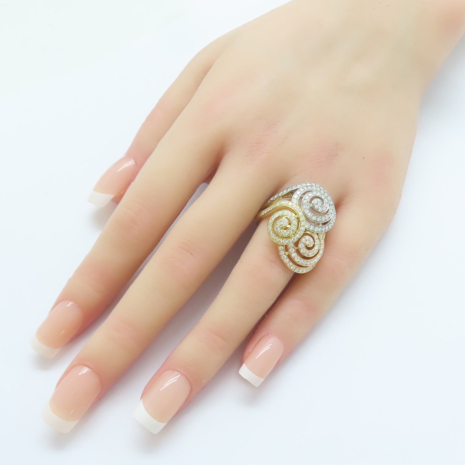 JEWELRY 18K玫瑰金/白金/黃金Diamond Ring 1.68ct鑽石戒指US#7.25