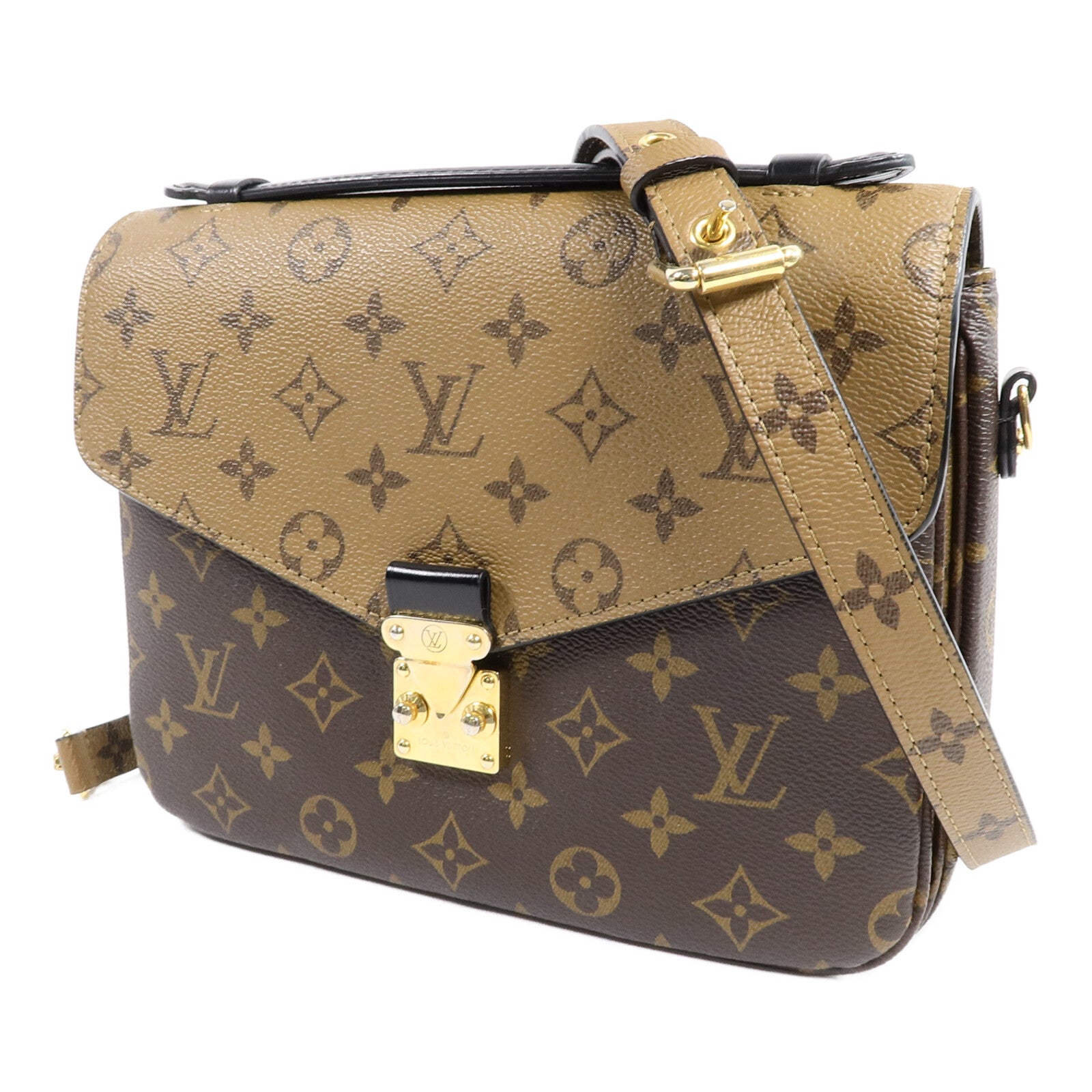 LOUIS VUITTON Monogram Reverse Pochette Metis手挽肩背兩用袋