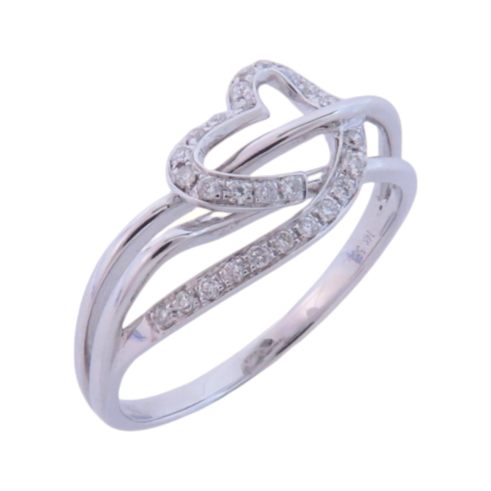 JEWELRY 14K白金Diamond Ring鑽石戒指US#6.25